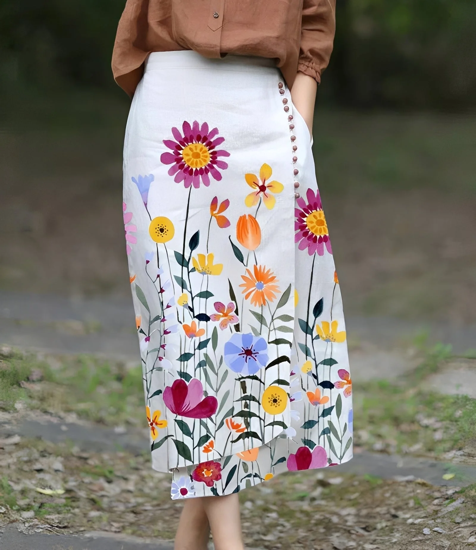 Manda - Jupe asymétrique élégante en ligne A pour femmes - Image 4