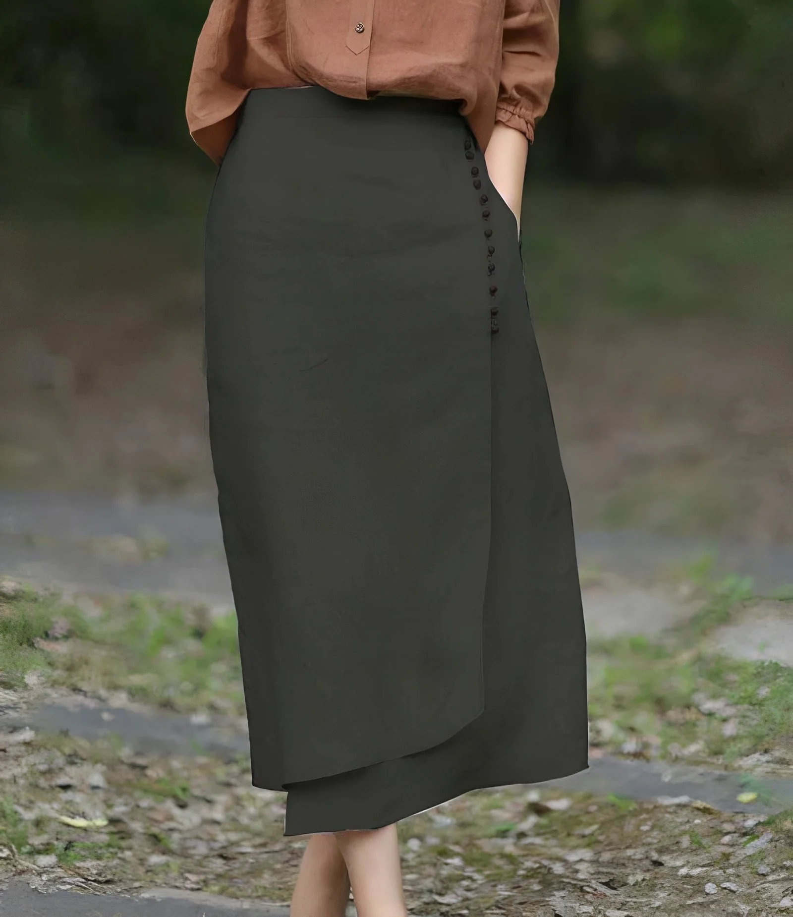 Manda - Jupe asymétrique élégante en ligne A pour femmes - Image 6
