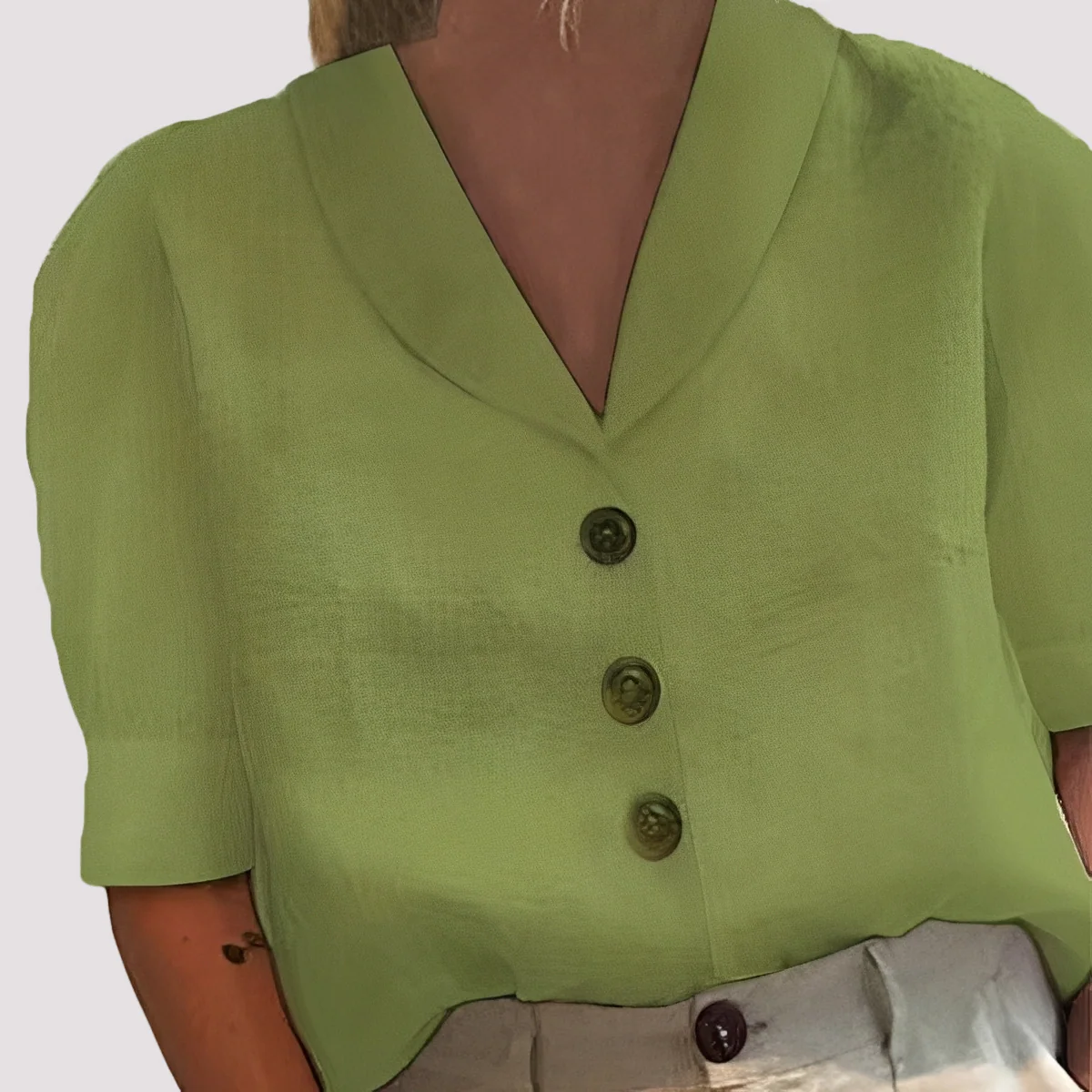 Mariyah - Blouse élégante à col en V - Image 2
