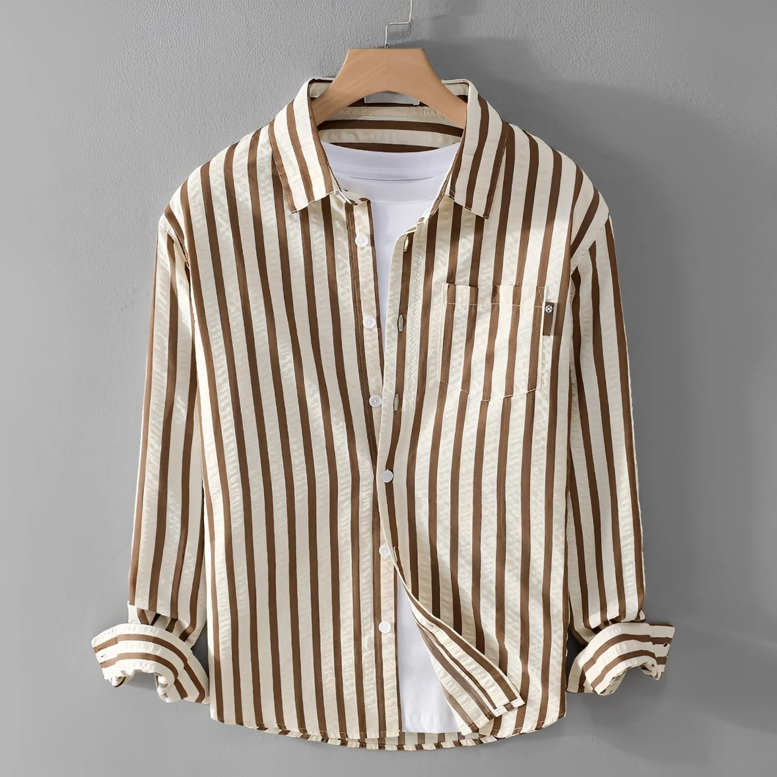 Marvin - Chemise à rayures élégante à manches longues - Image 2