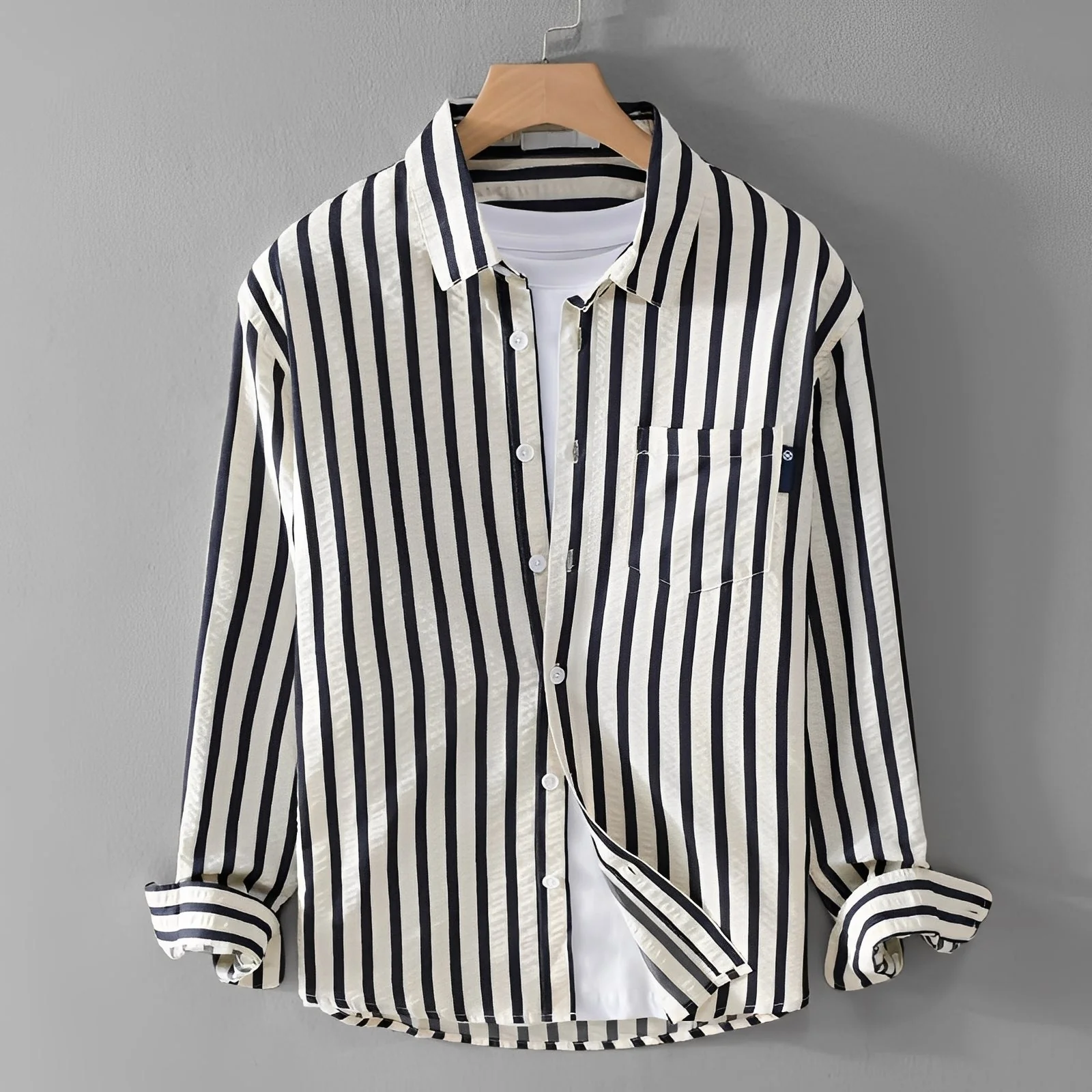 Marvin - Chemise à rayures élégante à manches longues - Image 3