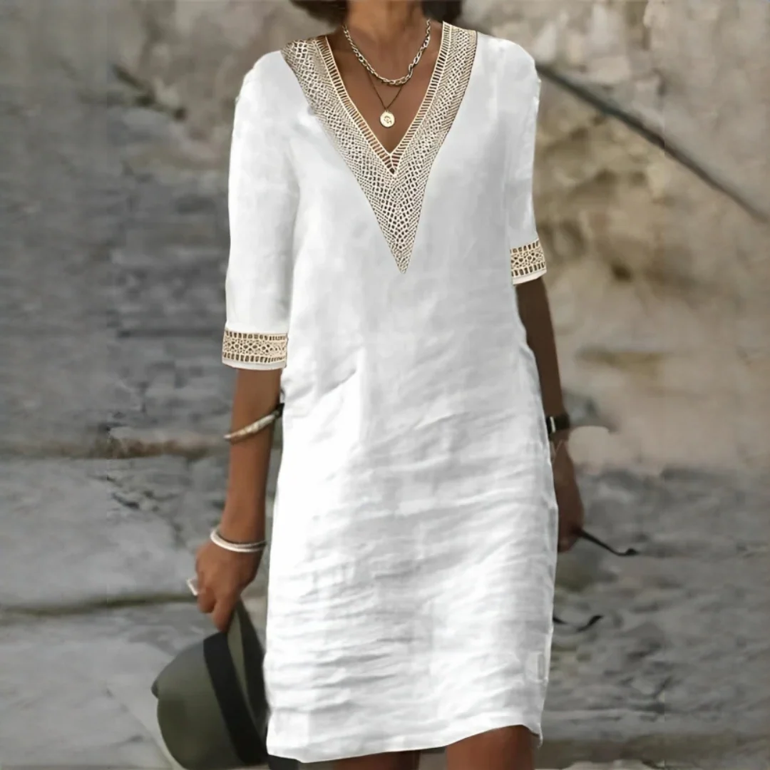 Mellisa - Robe d'été chic à col en V pour femmes - Image 2