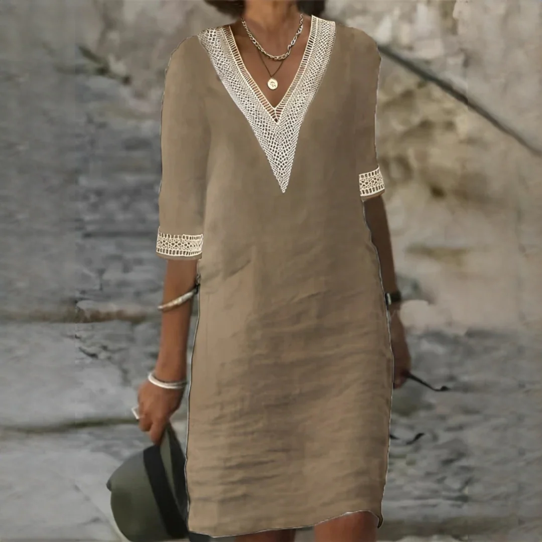 Mellisa - Robe d'été chic à col en V pour femmes - Image 3