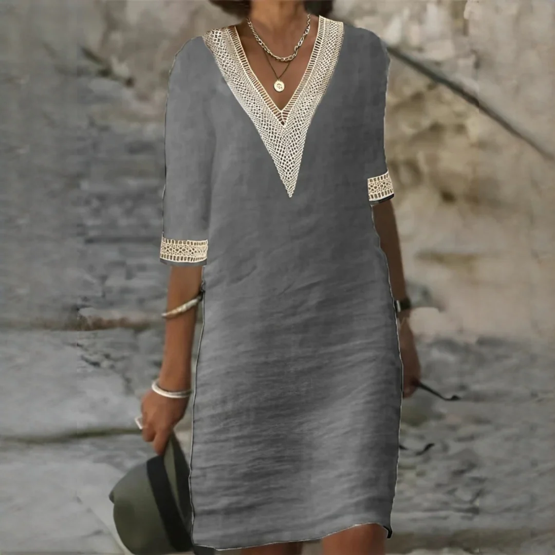 Mellisa - Robe d'été chic à col en V pour femmes - Image 4