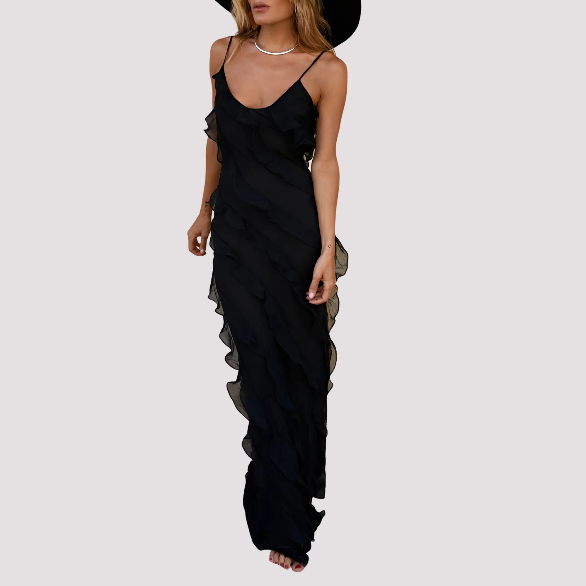 Micah - Robe maxi à volants élégante - Image 3