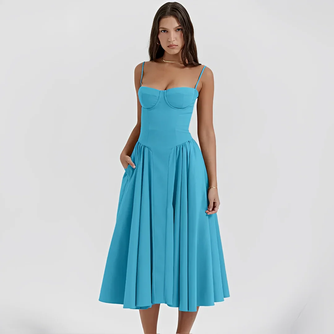 Michaela - Robe Midi Élégante et Chic - Image 5
