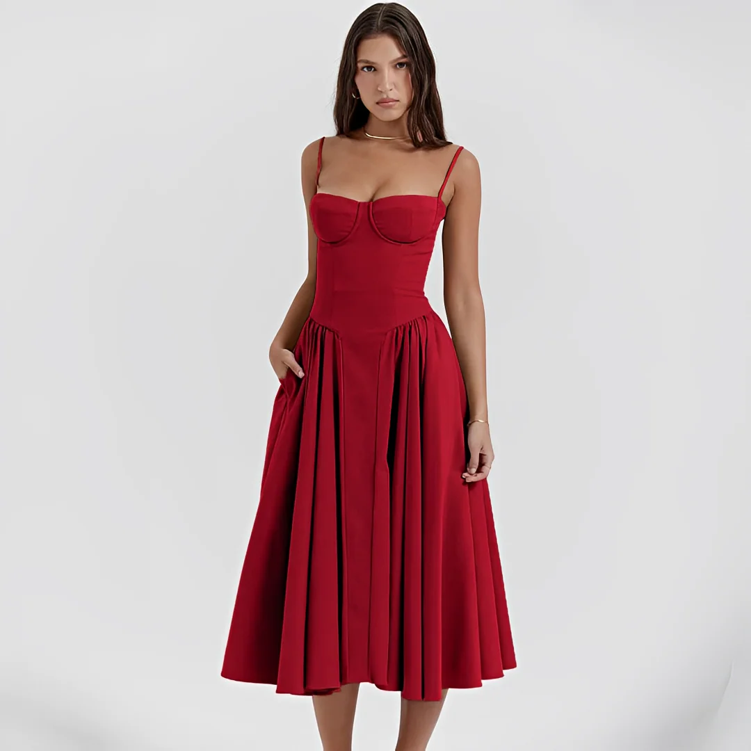 Michaela - Robe Midi Élégante et Chic - Image 7