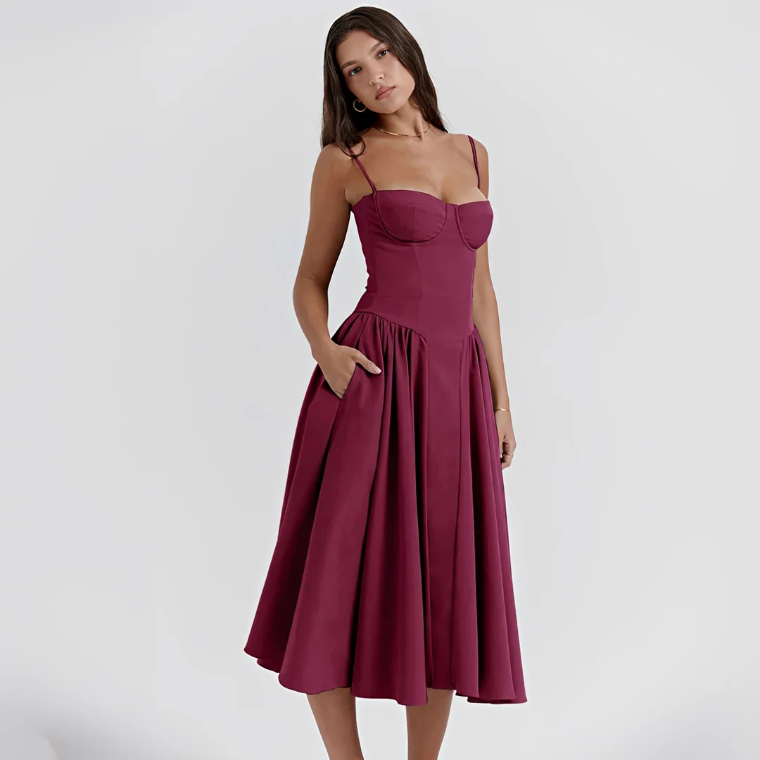 Michaela - Robe Midi Élégante et Chic - Image 8