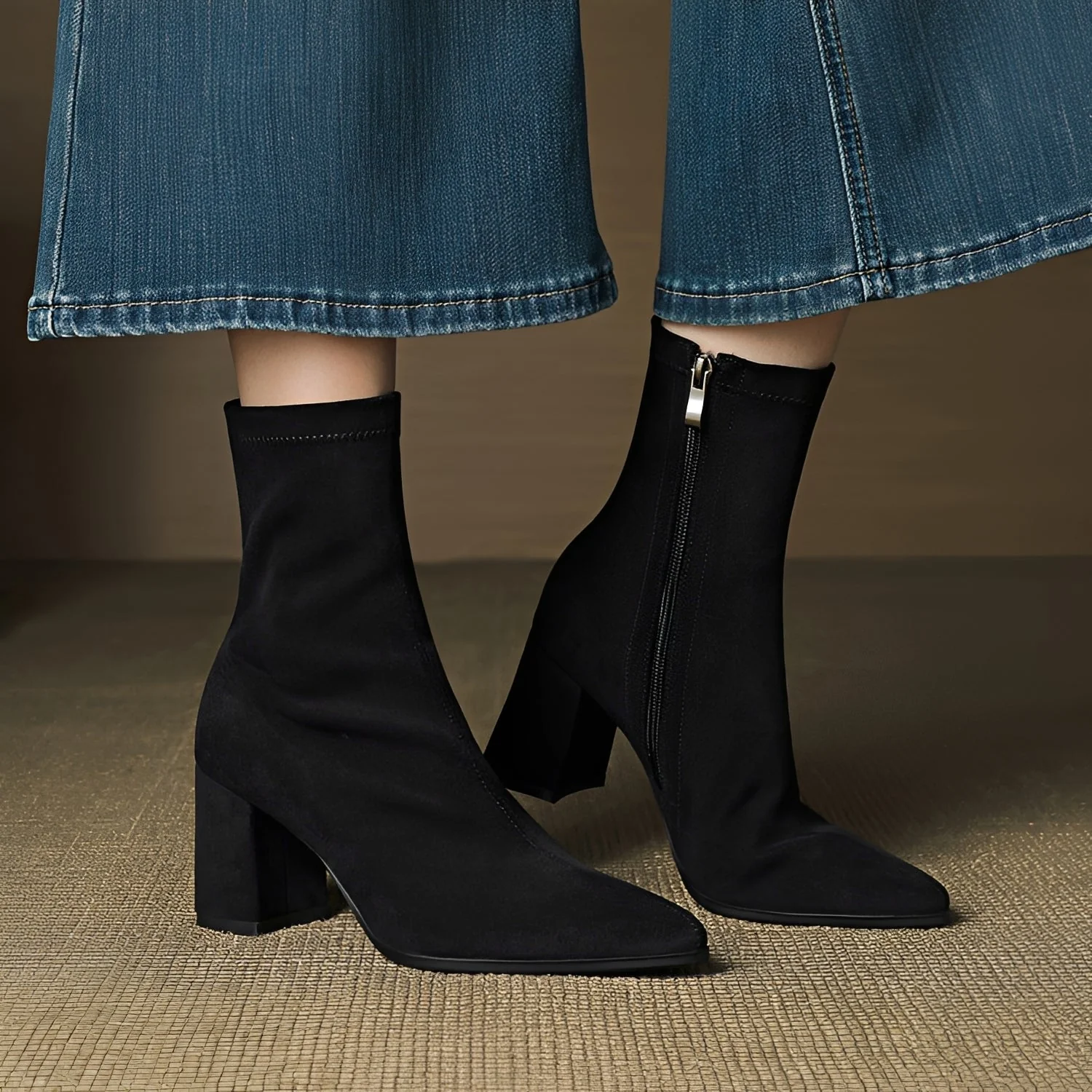 Mikayla - Bottes Décontractées à Talons avec Fermeture Éclair - Image 3