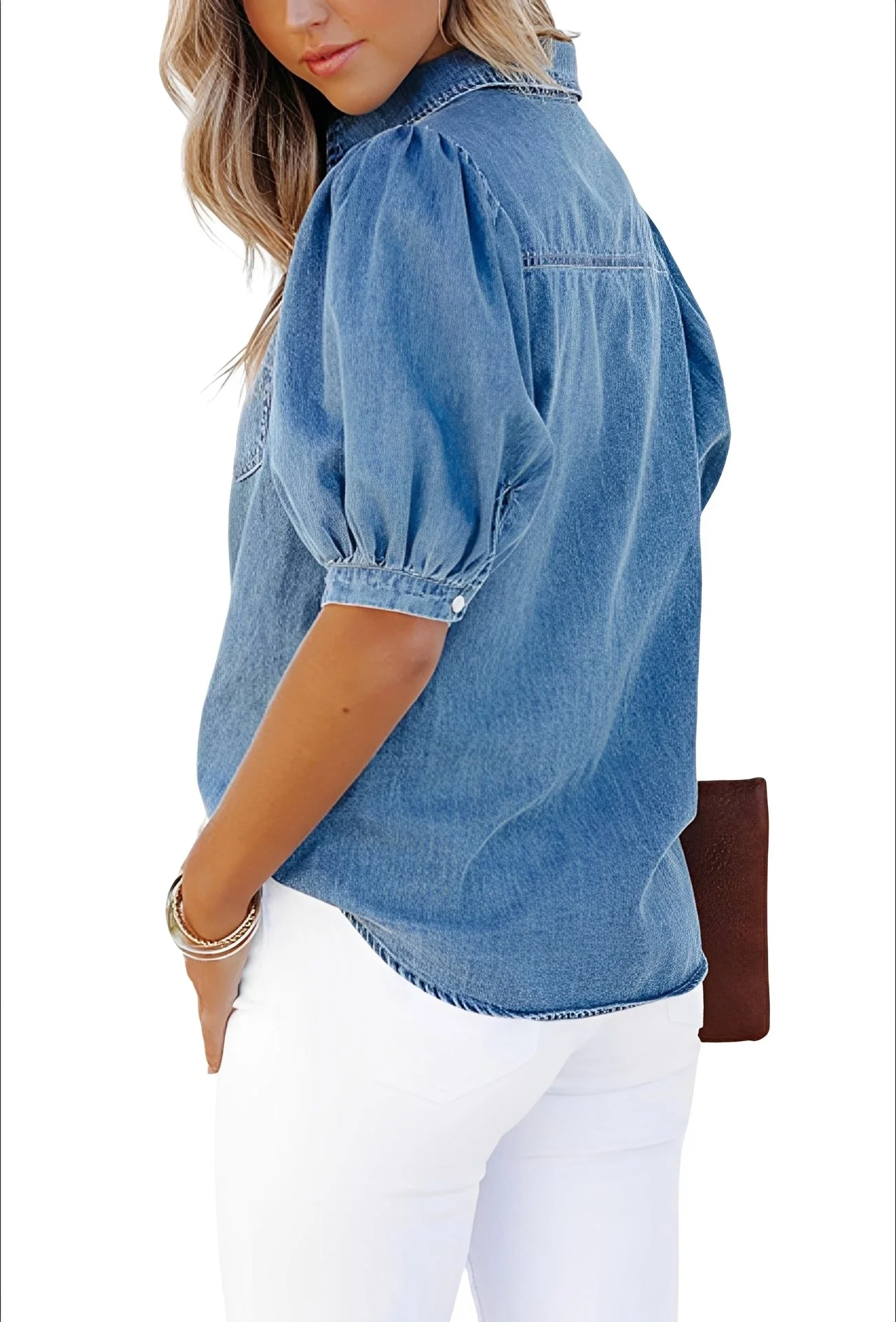 Mila - Chemise en Jean Élégante - Image 2