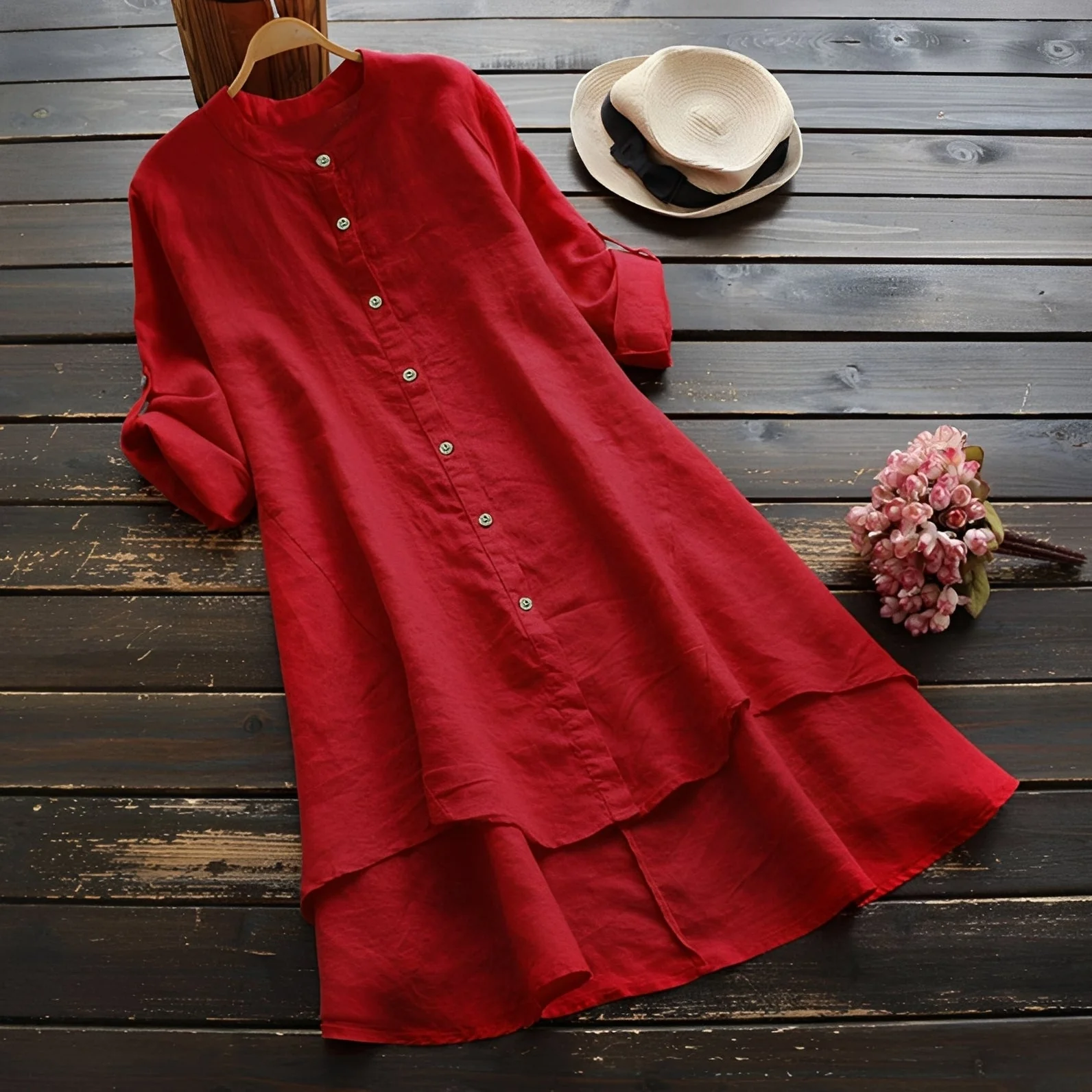 Mildred - Robe Élégante avec Boutons - Image 2