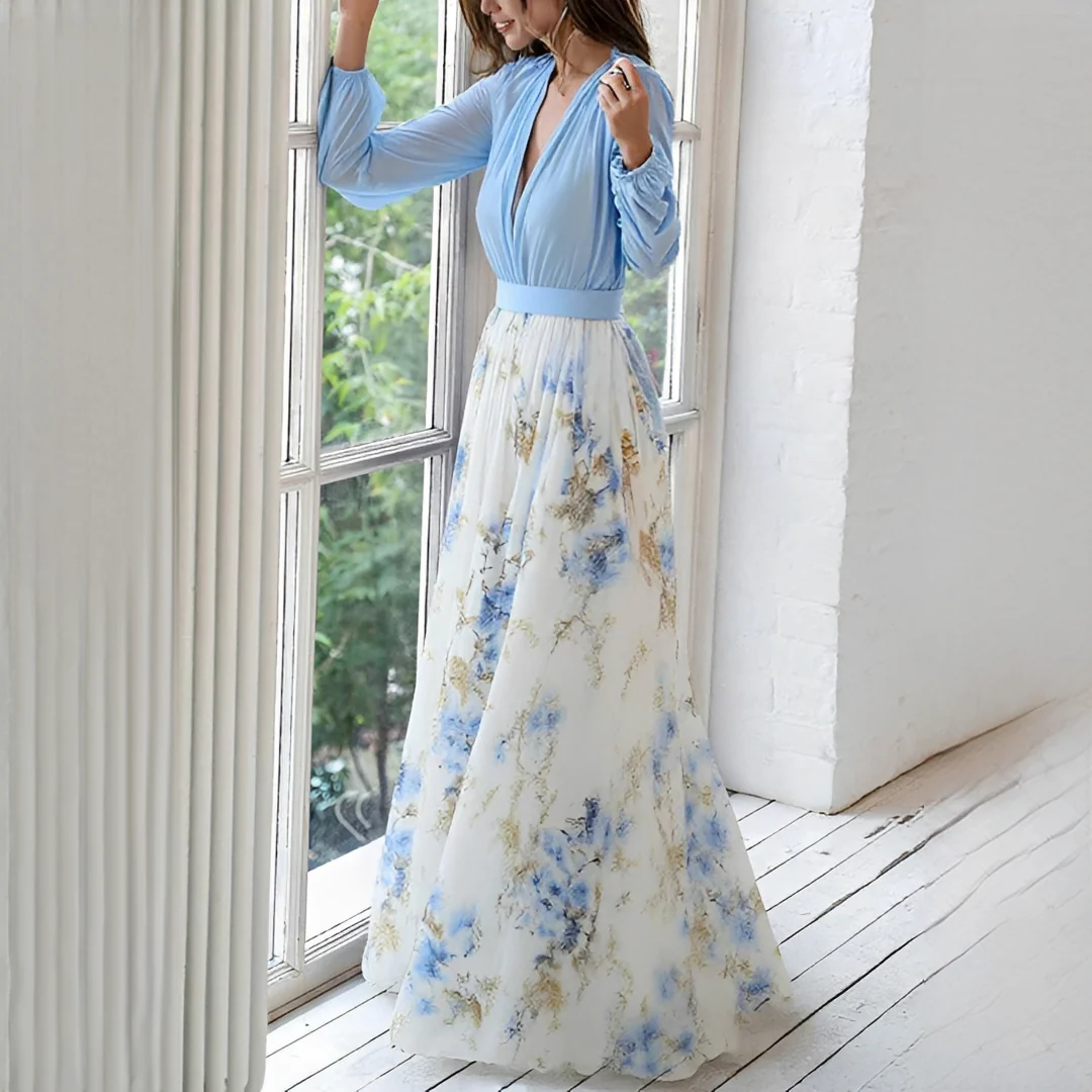 Mitchellie - Robe chic pour femme à décolleté en V - Image 2