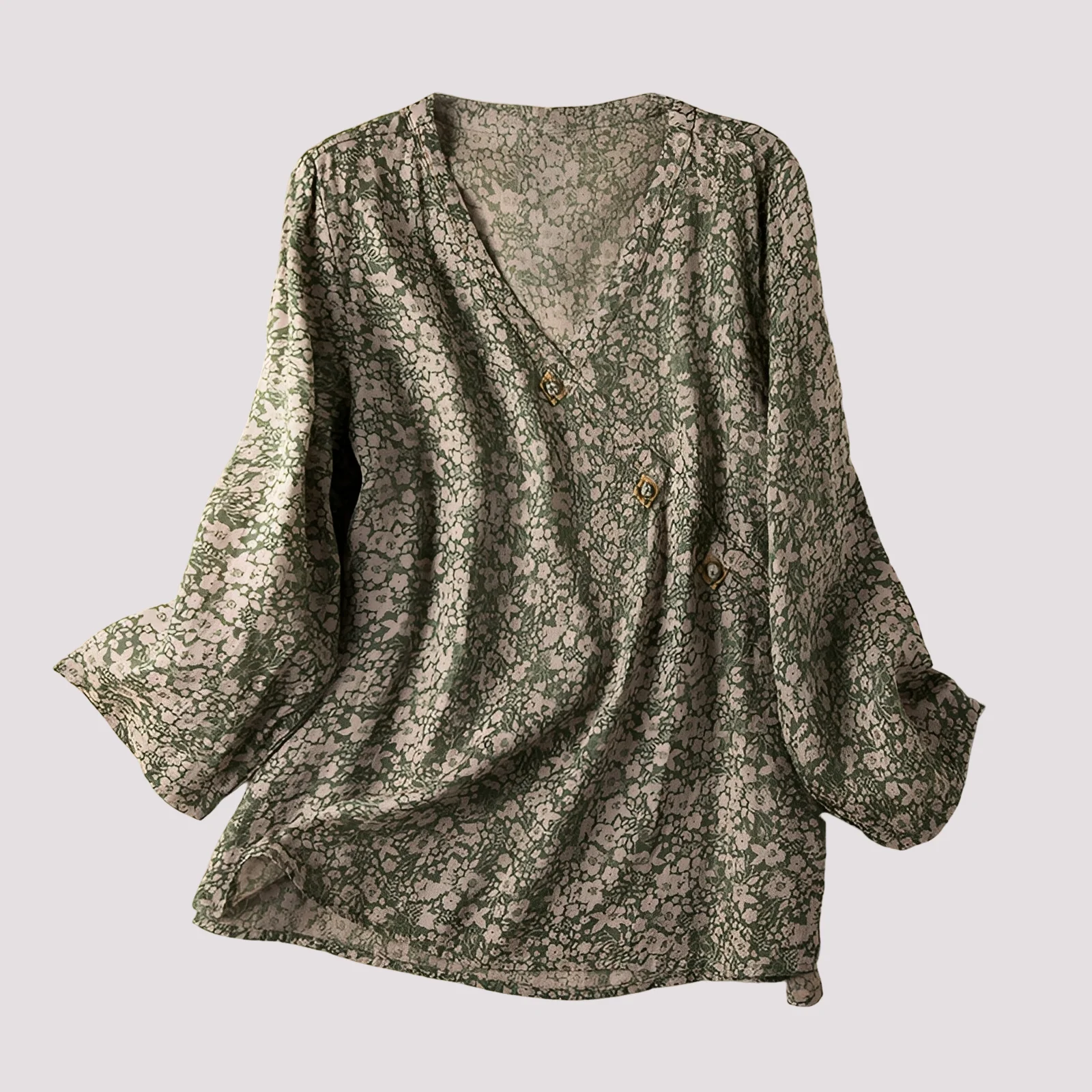 Monica - Blouse élégante à motif floral pour femmes