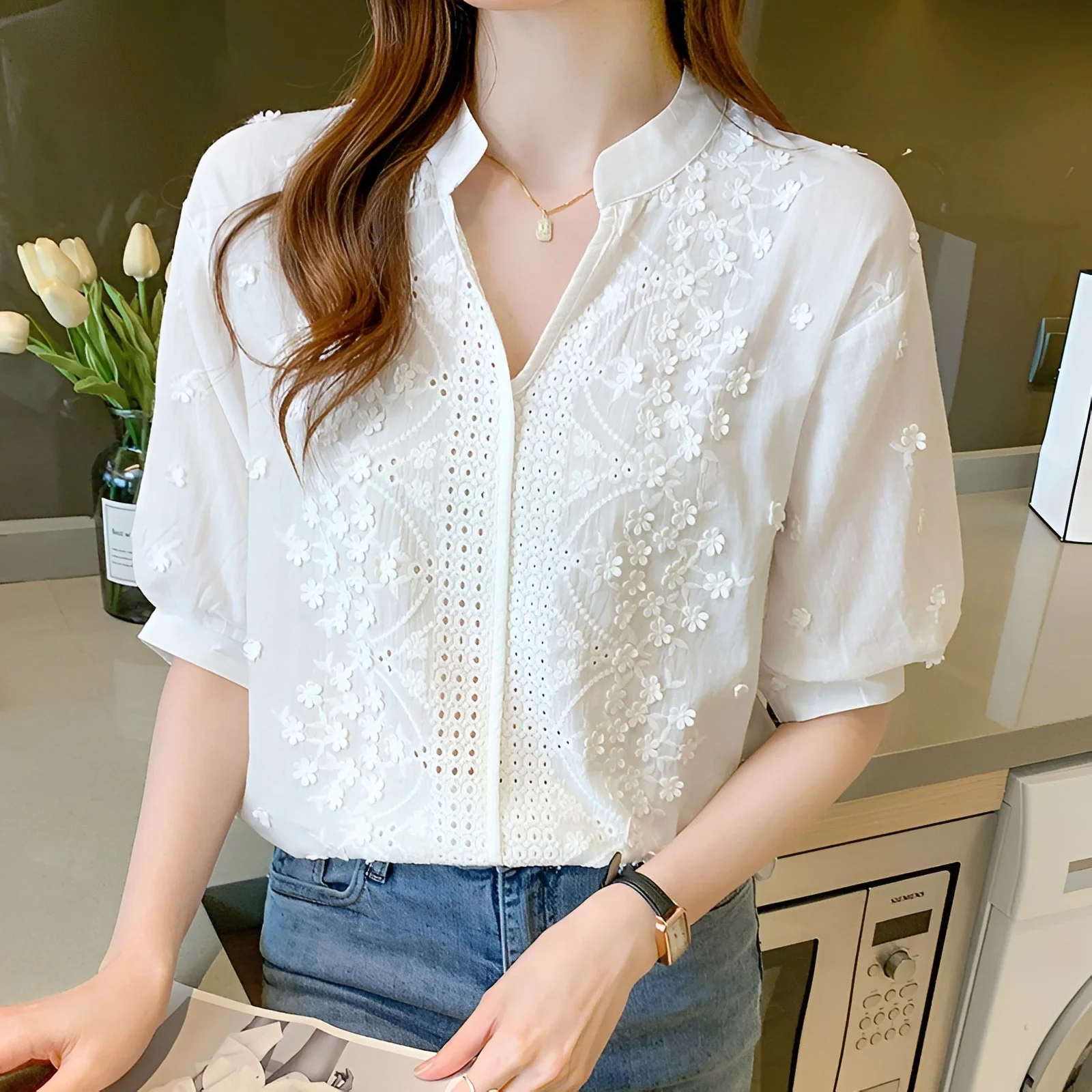 Monika - Blouse pour femme - pour un style quotidien - Image 2
