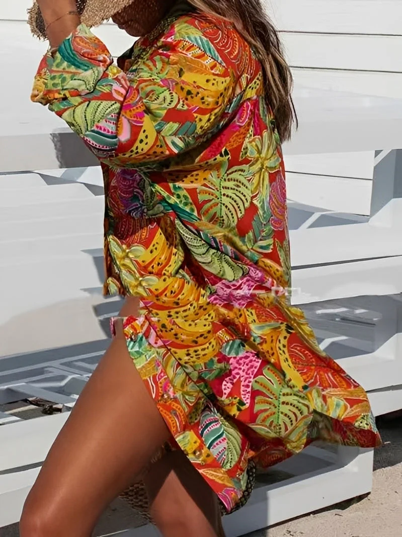 Montes - Robe Chemise à Boutons Florale - Image 4