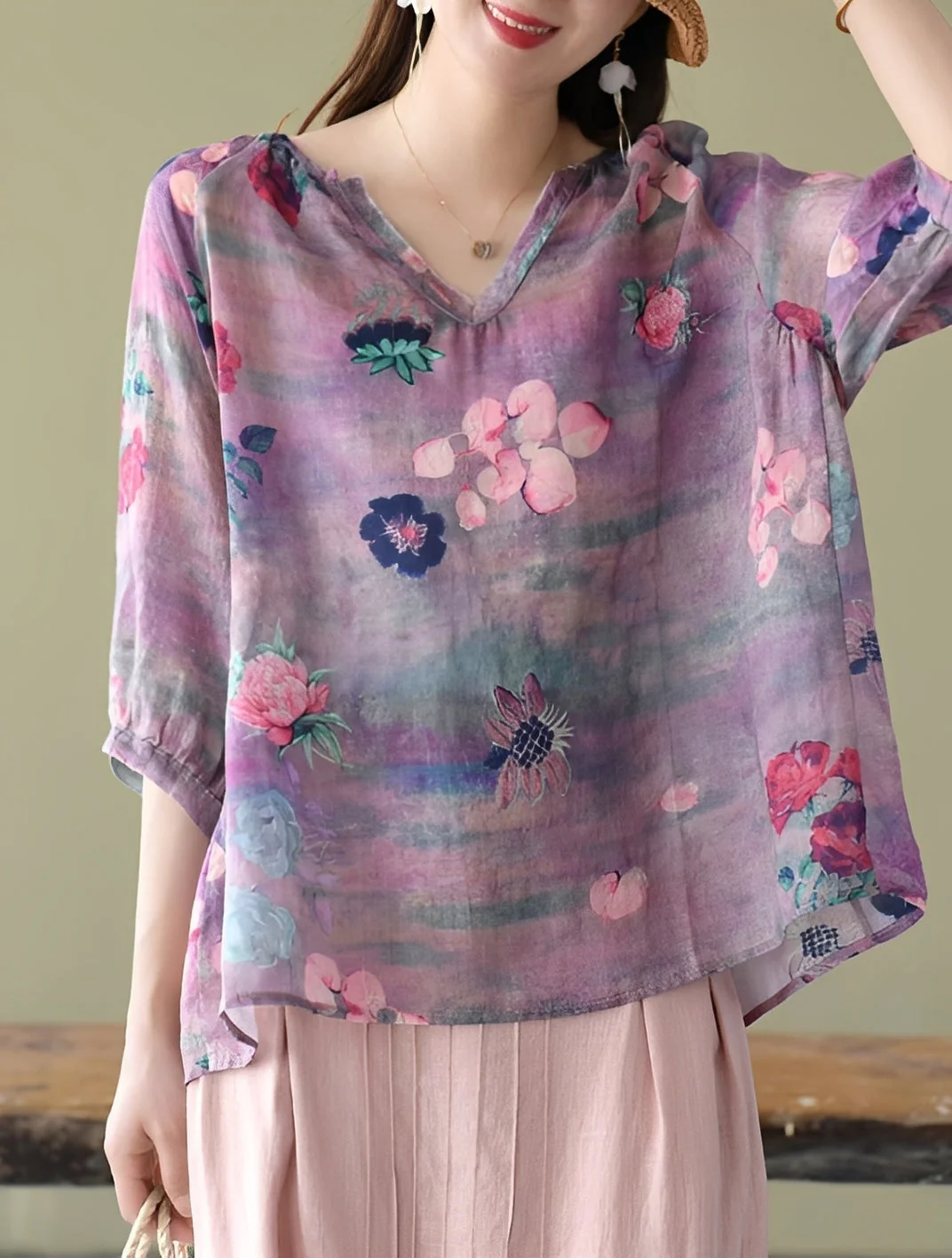 Nancy - Blouses élégantes et amples avec imprimé pour femmes - Image 3