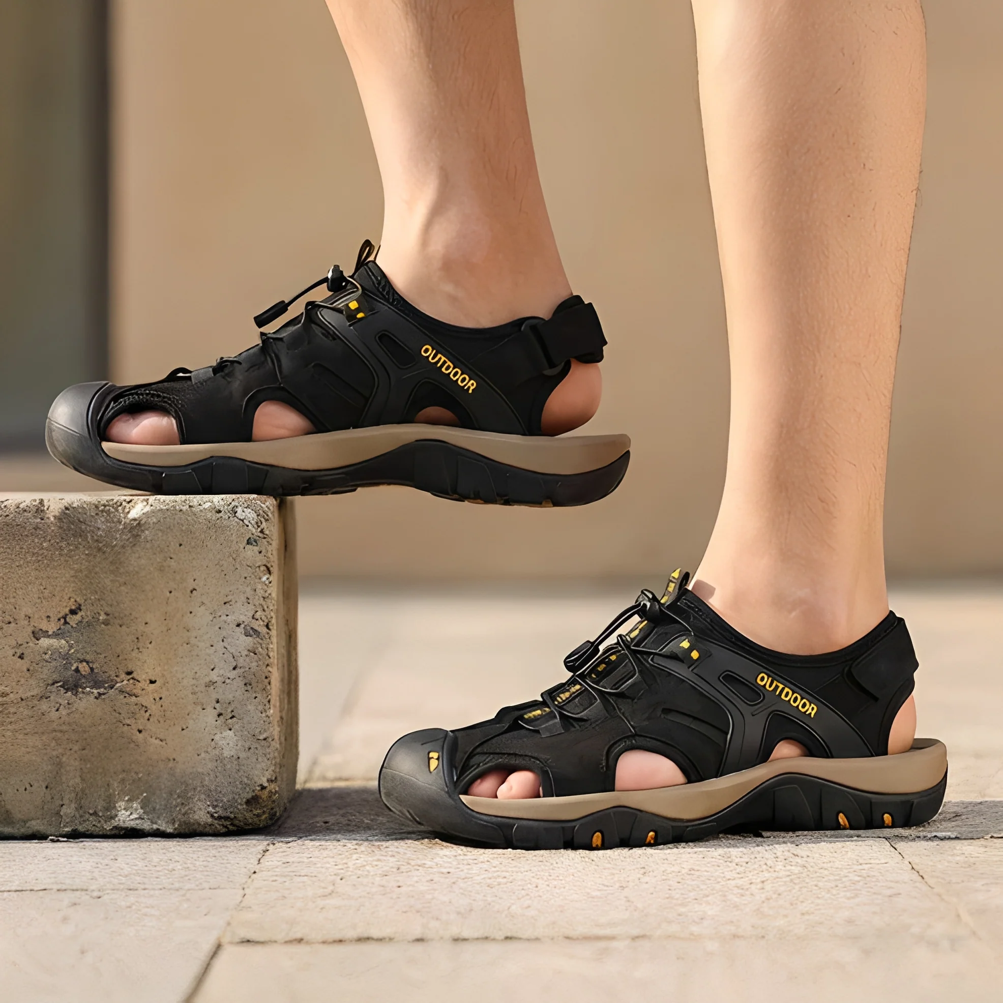 Nelson - Sandales pour homme avec bout fermé ajustable - Image 3