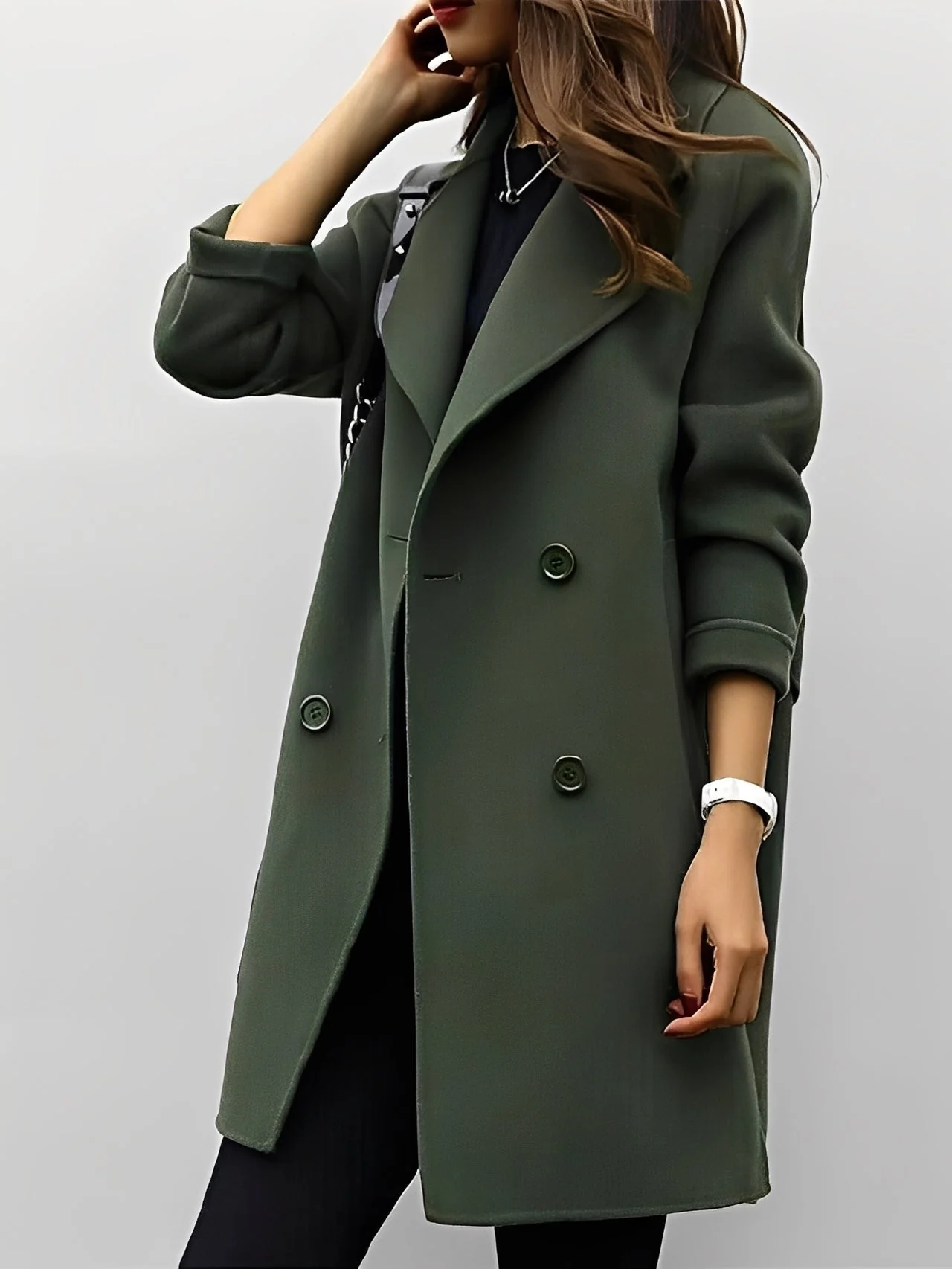 Nichole - Trench-coat à double boutonnage chic pour femmes - Image 2