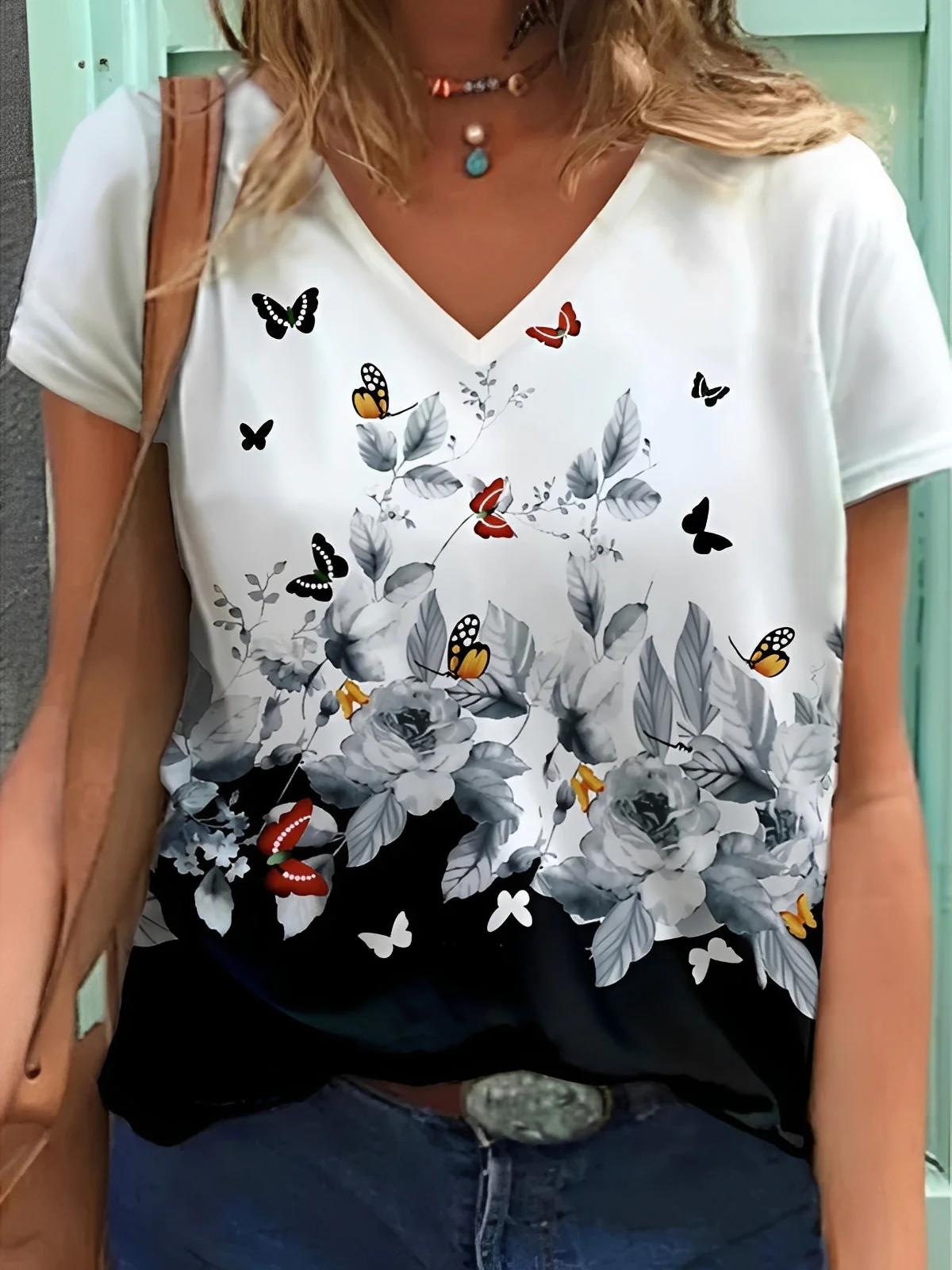 Niki - Haut élégant à motif floral pour femmes - Image 2