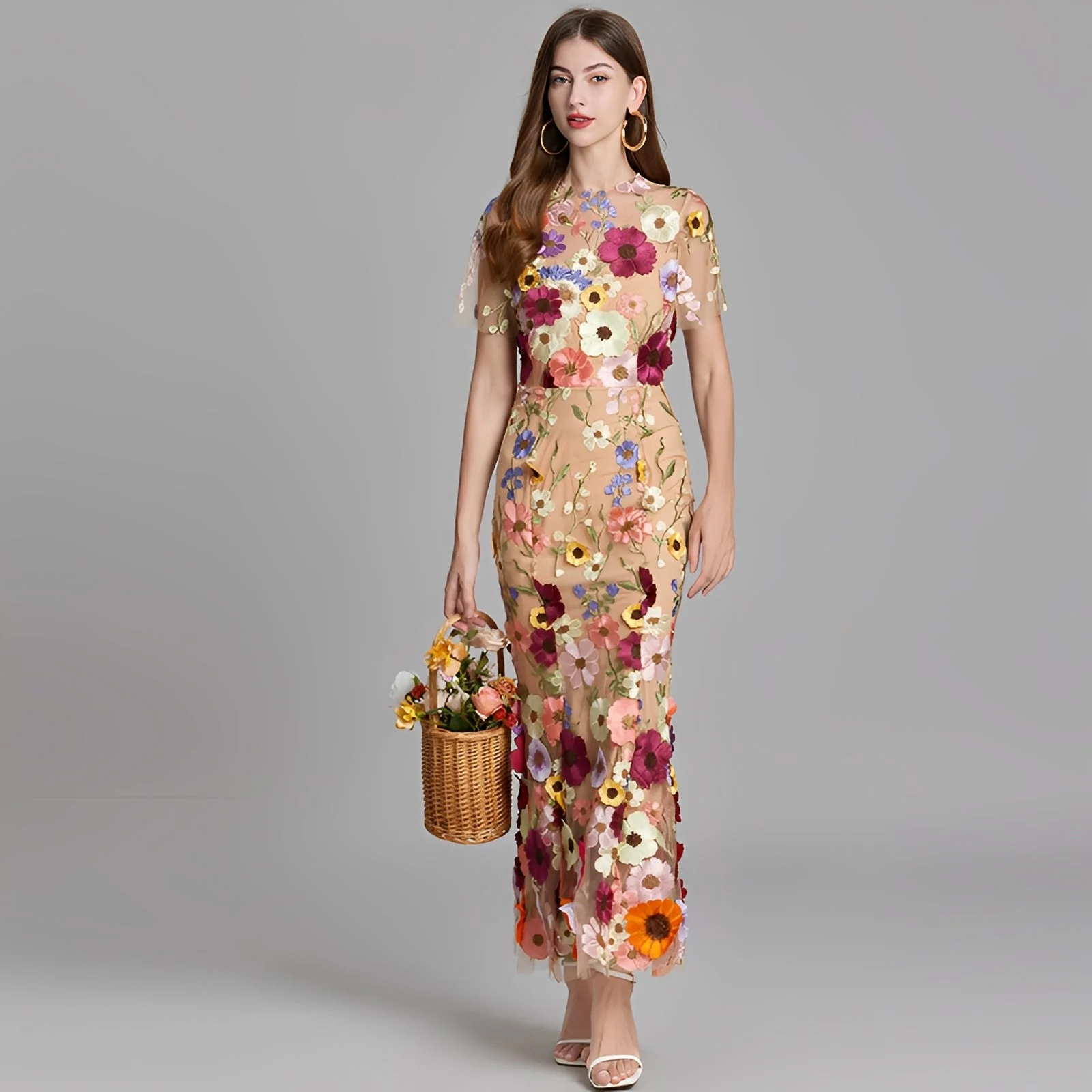 Nina - Robe élégante avec broderie florale pour filles - Image 4