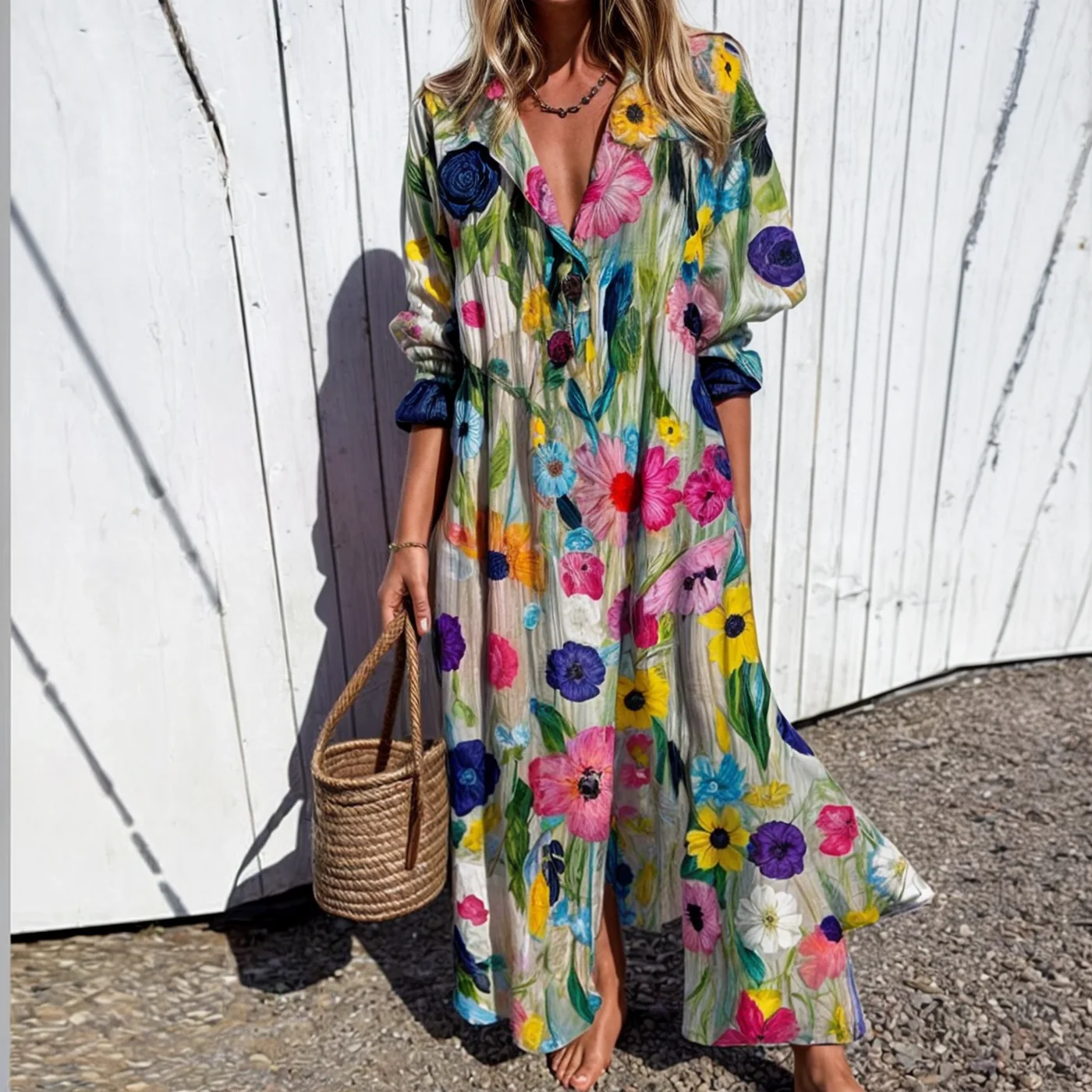 Noelia – Robe-chemise à imprimé floral éclatant - Image 7