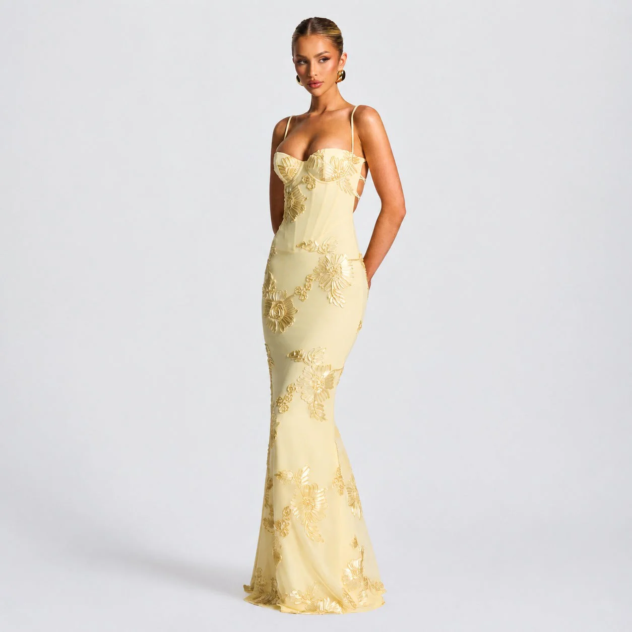 Norma - Robe Maxi Élégante avec Motifs Floraux