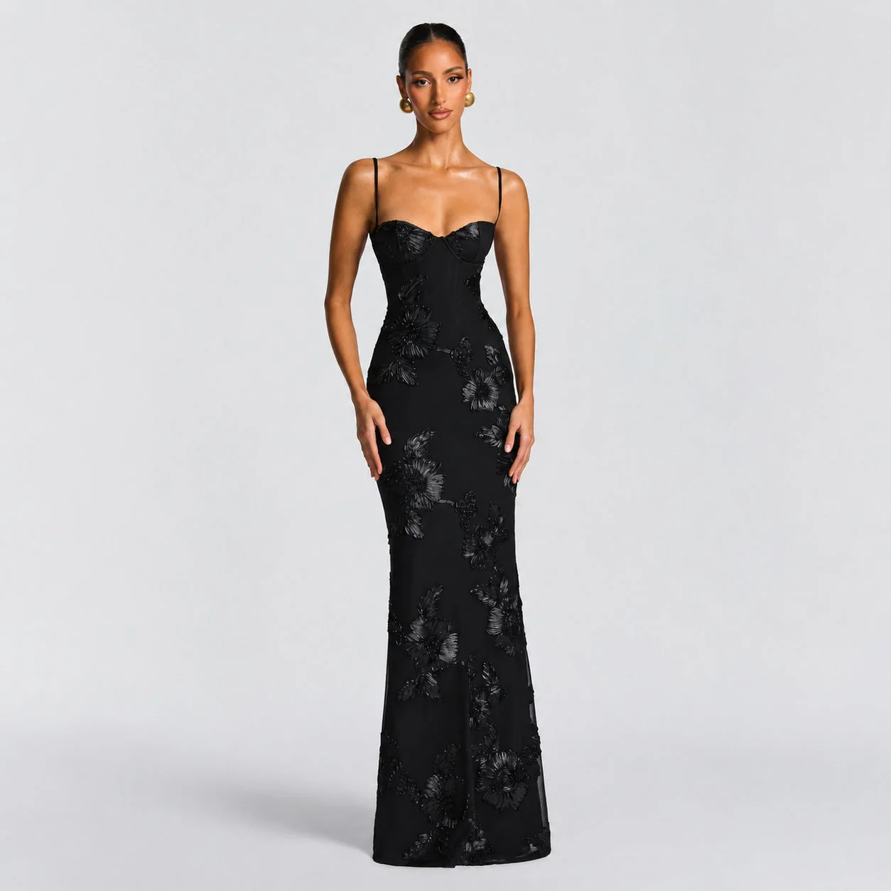 Norma - Robe Maxi Élégante avec Motifs Floraux - Image 4
