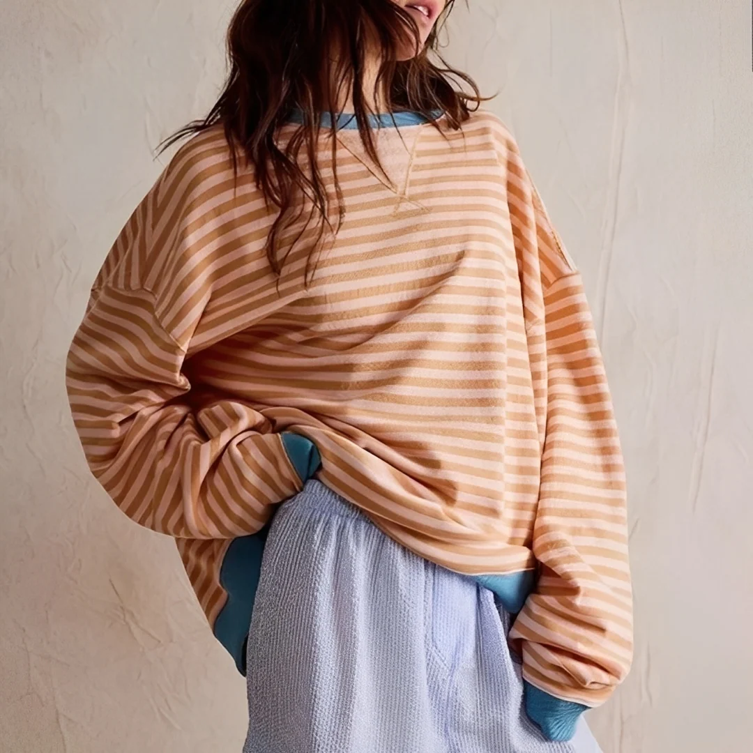 Pénélope - Pull large à rayures pour femme - Image 3