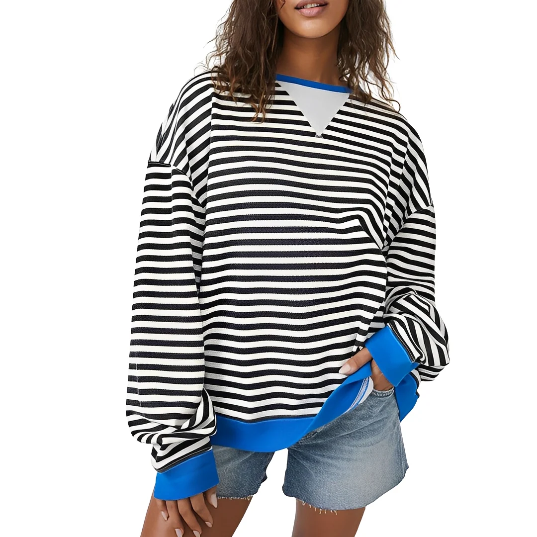 Pénélope - Pull large à rayures pour femme - Image 5