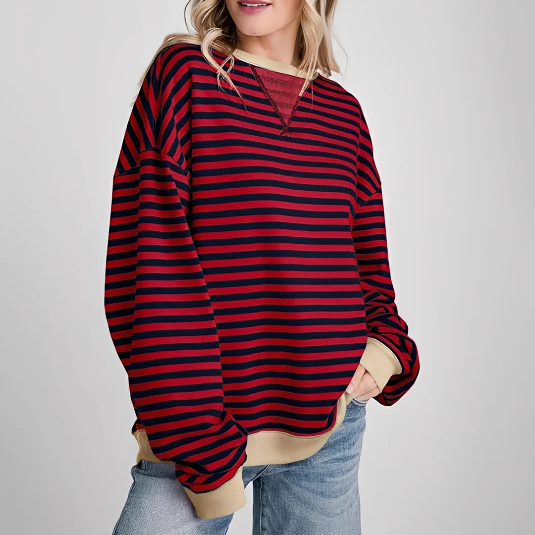Pénélope - Pull large à rayures pour femme - Image 6