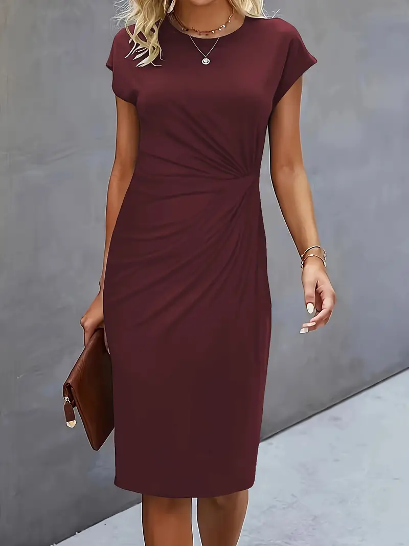 Reilly - Robe midi avec nœud devant pour femmes - Image 10