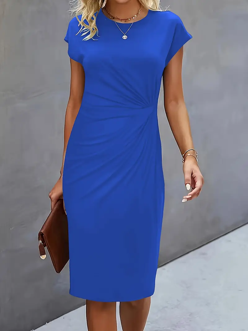 Reilly - Robe midi avec nœud devant pour femmes - Image 3