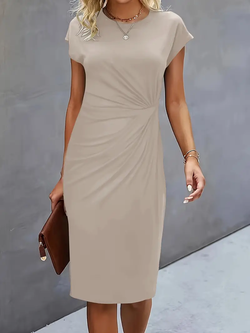Reilly - Robe midi avec nœud devant pour femmes - Image 6