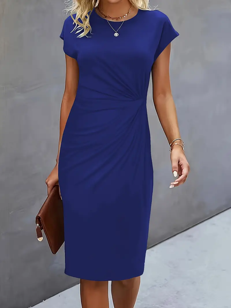 Reilly - Robe midi avec nœud devant pour femmes - Image 8