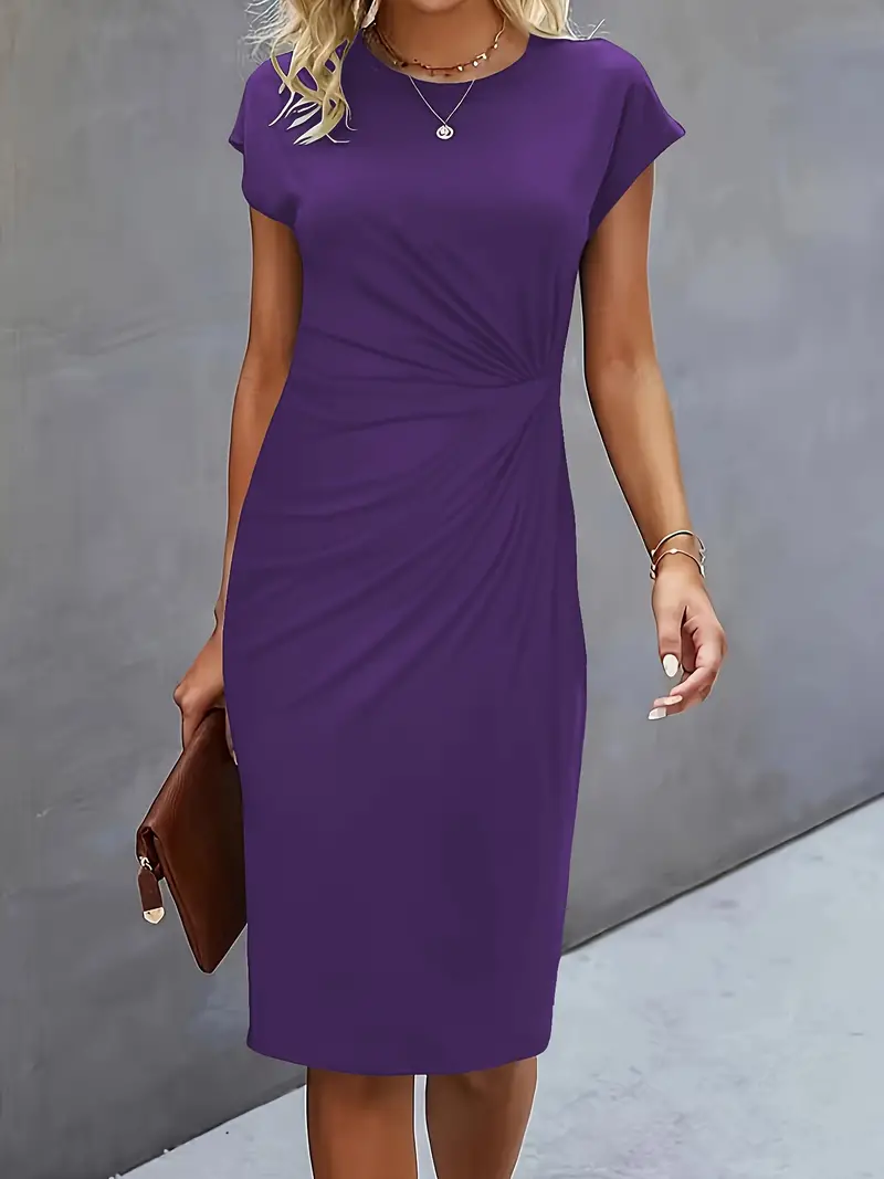 Reilly - Robe midi avec nœud devant pour femmes - Image 9