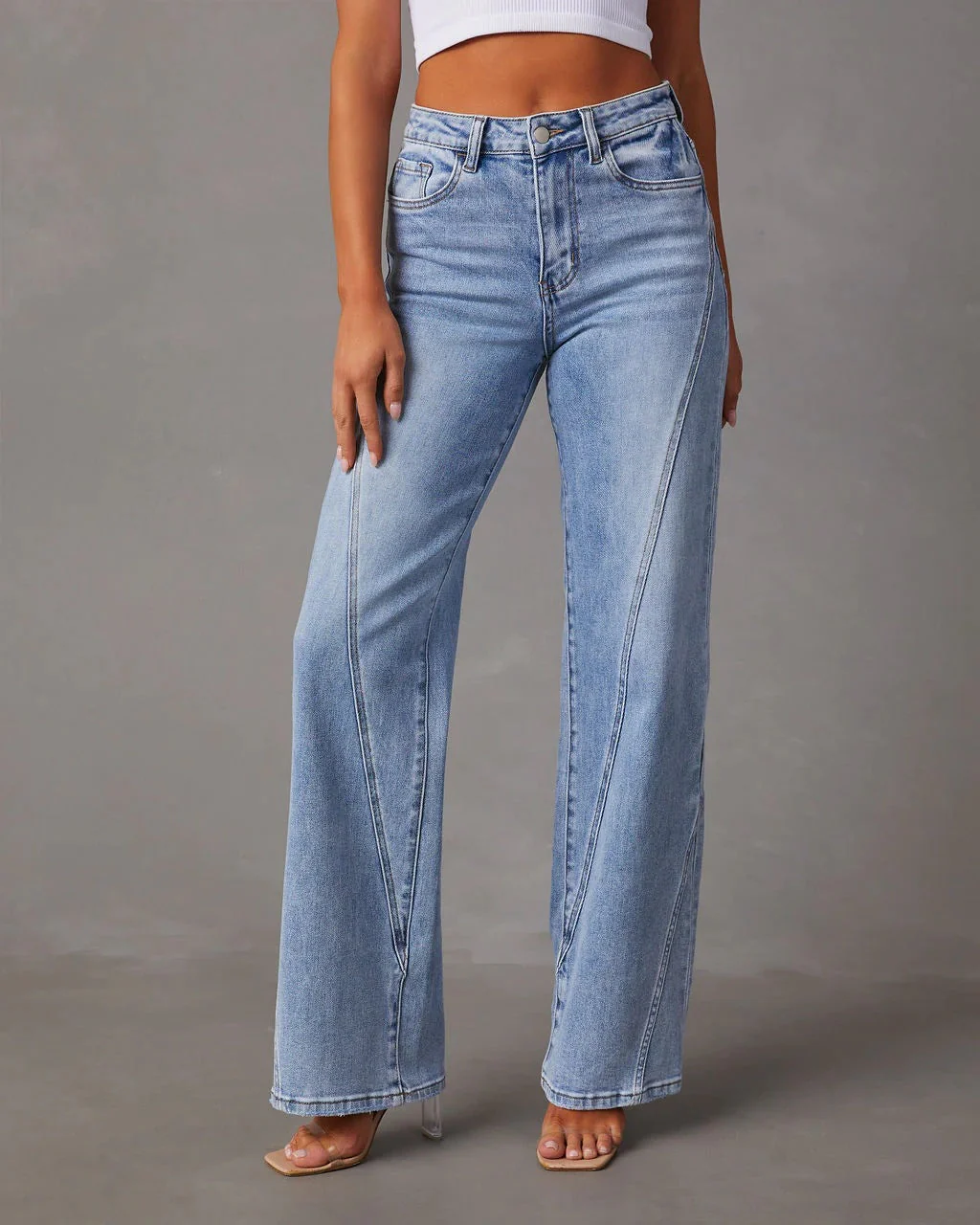 Rhian - Pantalon en Jean Large et Élégant - Image 4