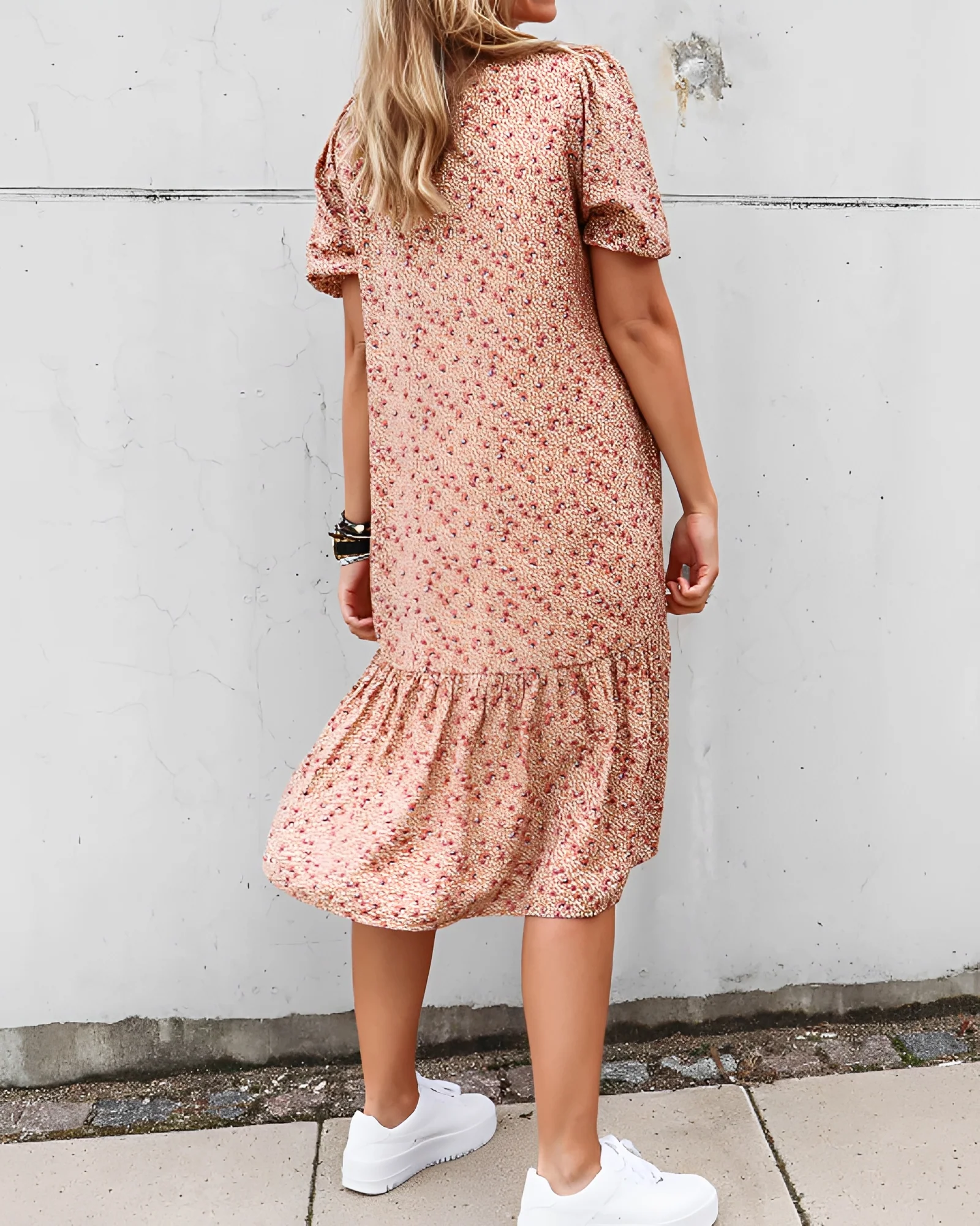 Rhiannon - Robe midi élégante à col en V - Image 3
