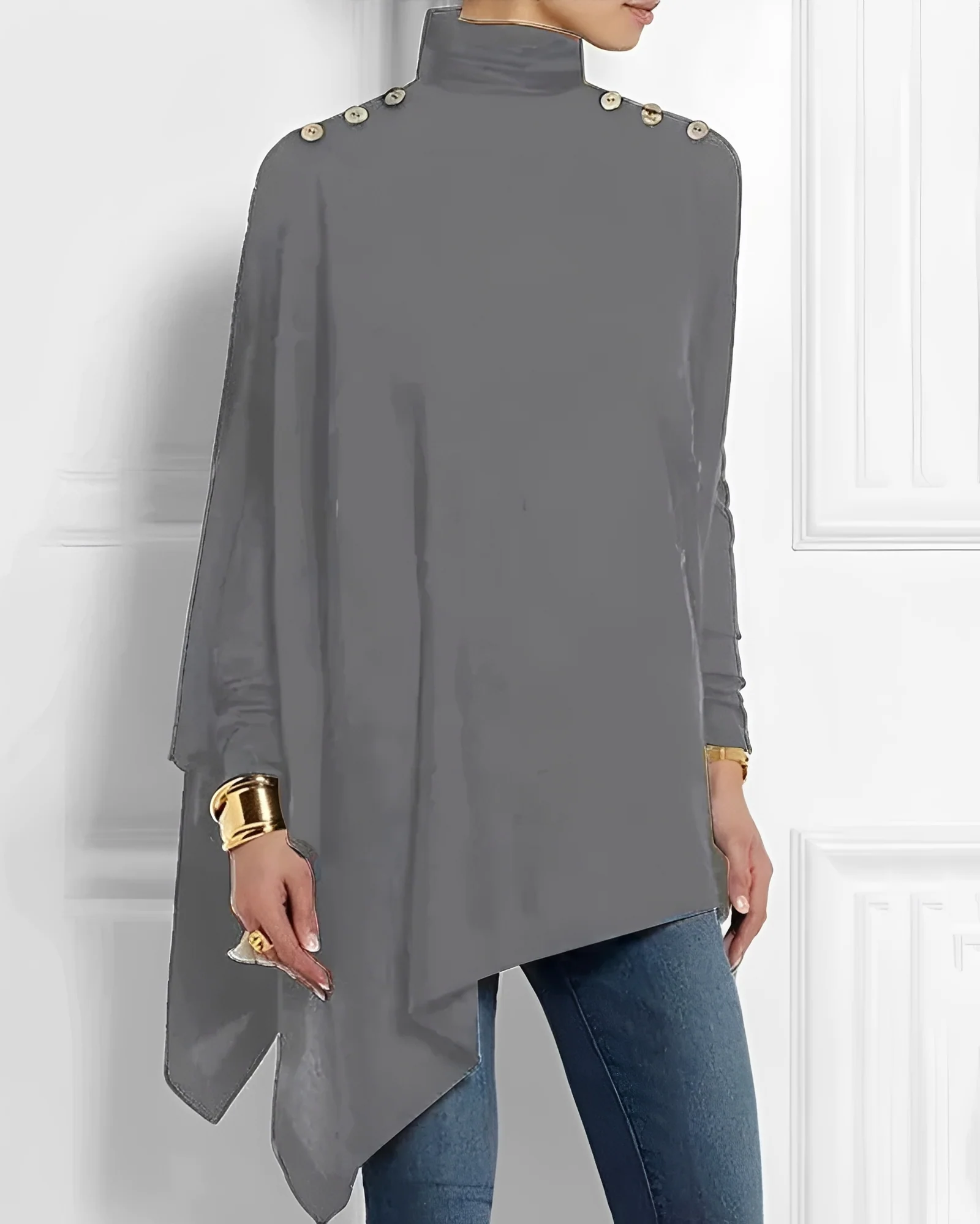 Rhoslyn - Chemise élégante à col roulé - Image 3