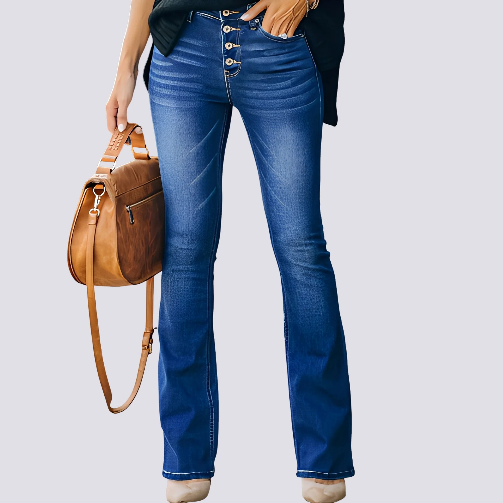 Rosie – Jean évasé pour femme – pour un look décontracté au quotidien - Image 2