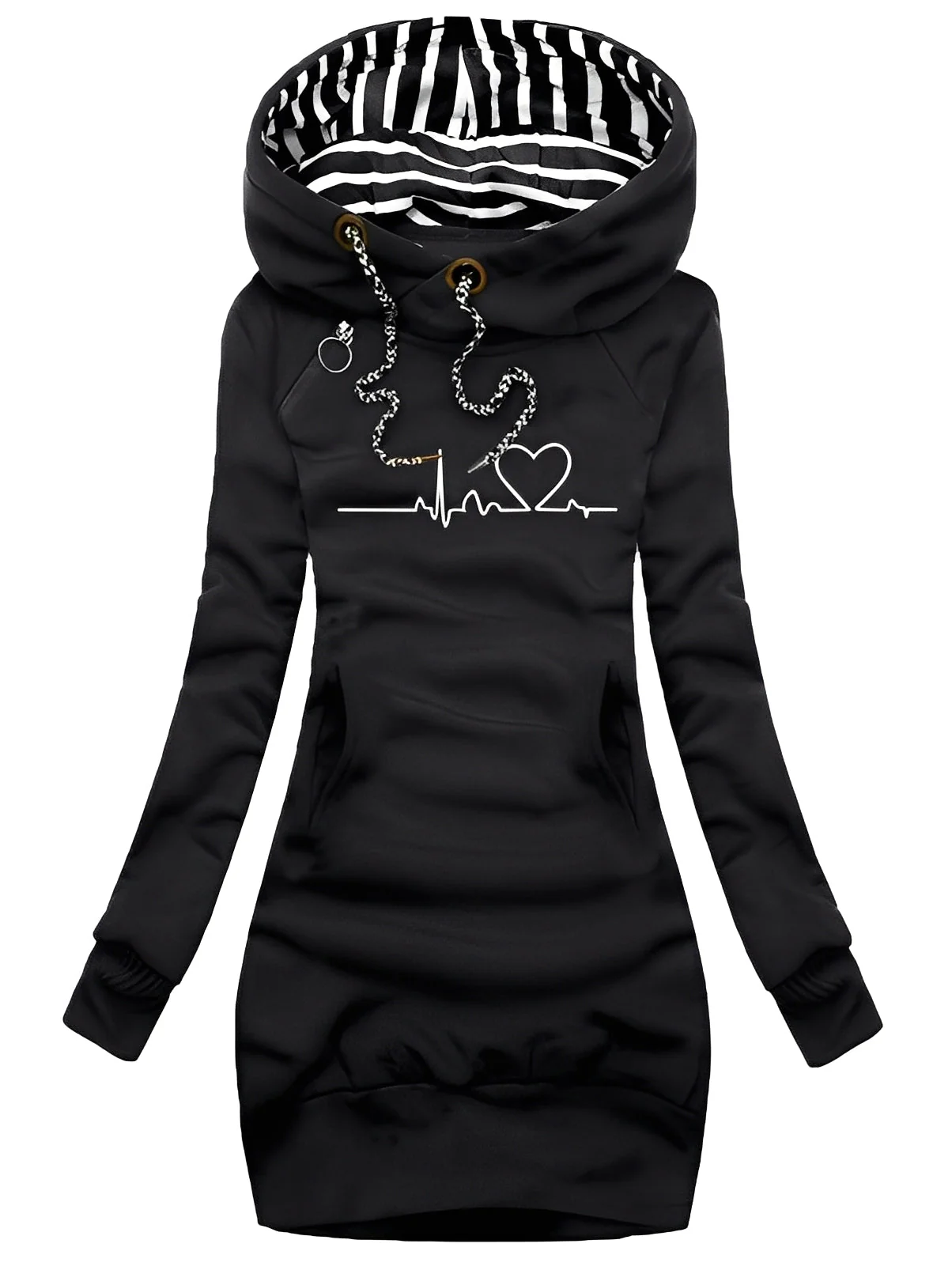 Roxanne - Robe pull décontractée avec capuche pour femme - Image 4