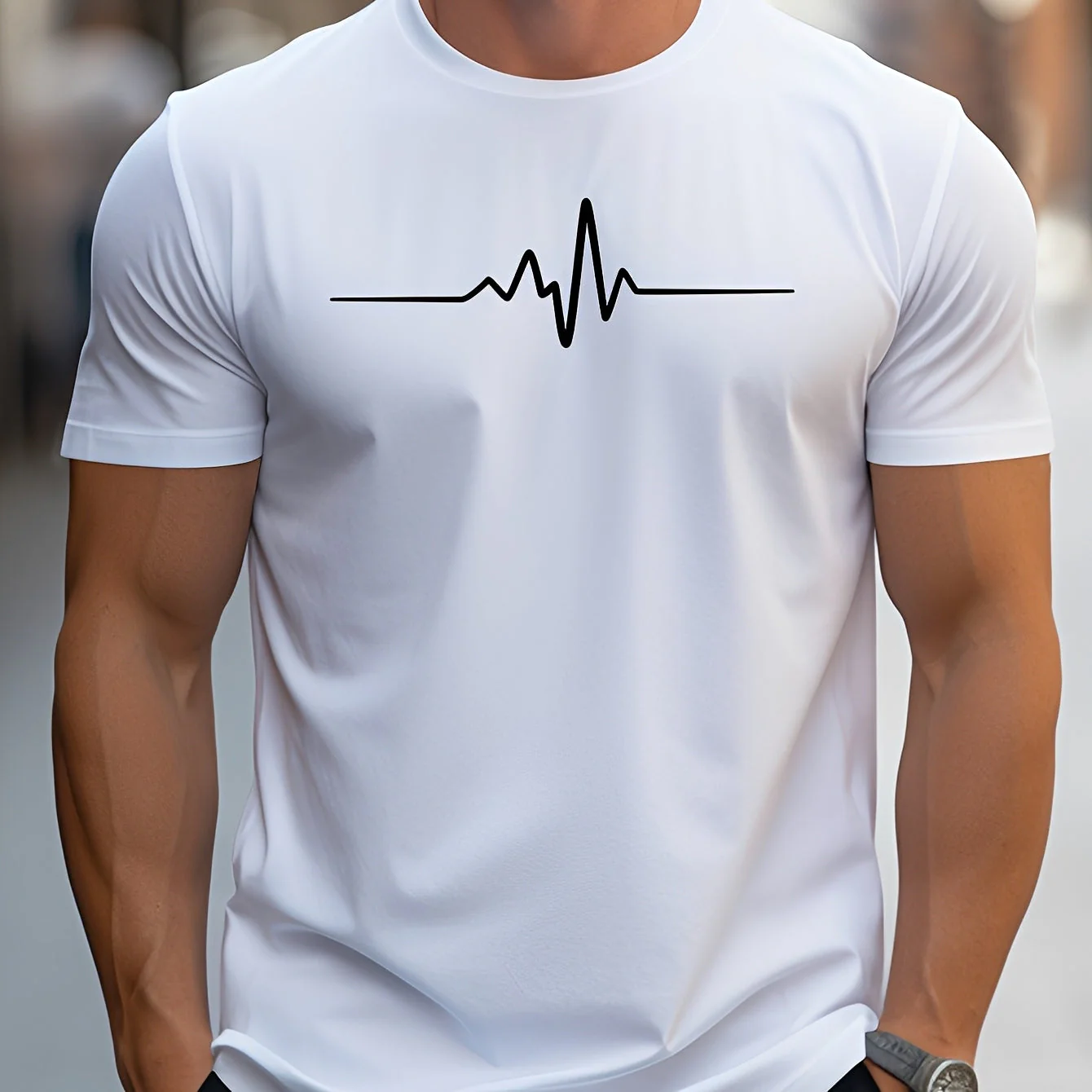 Russell - T-shirt imprimé ajusté pour hommes - Image 3