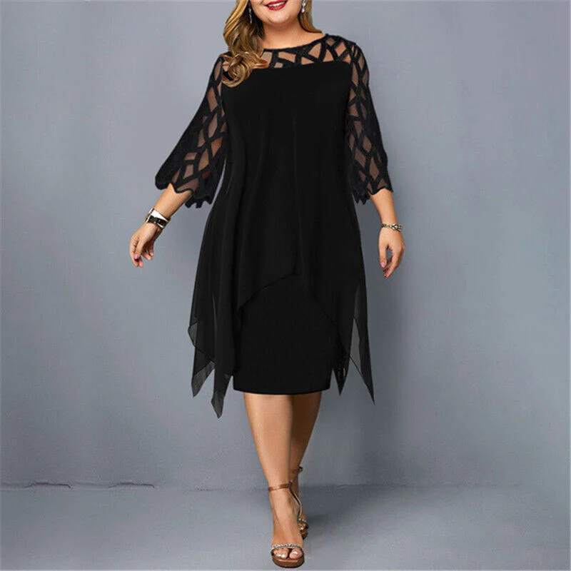 Salome - Élégante robe midi en grande taille - Image 6