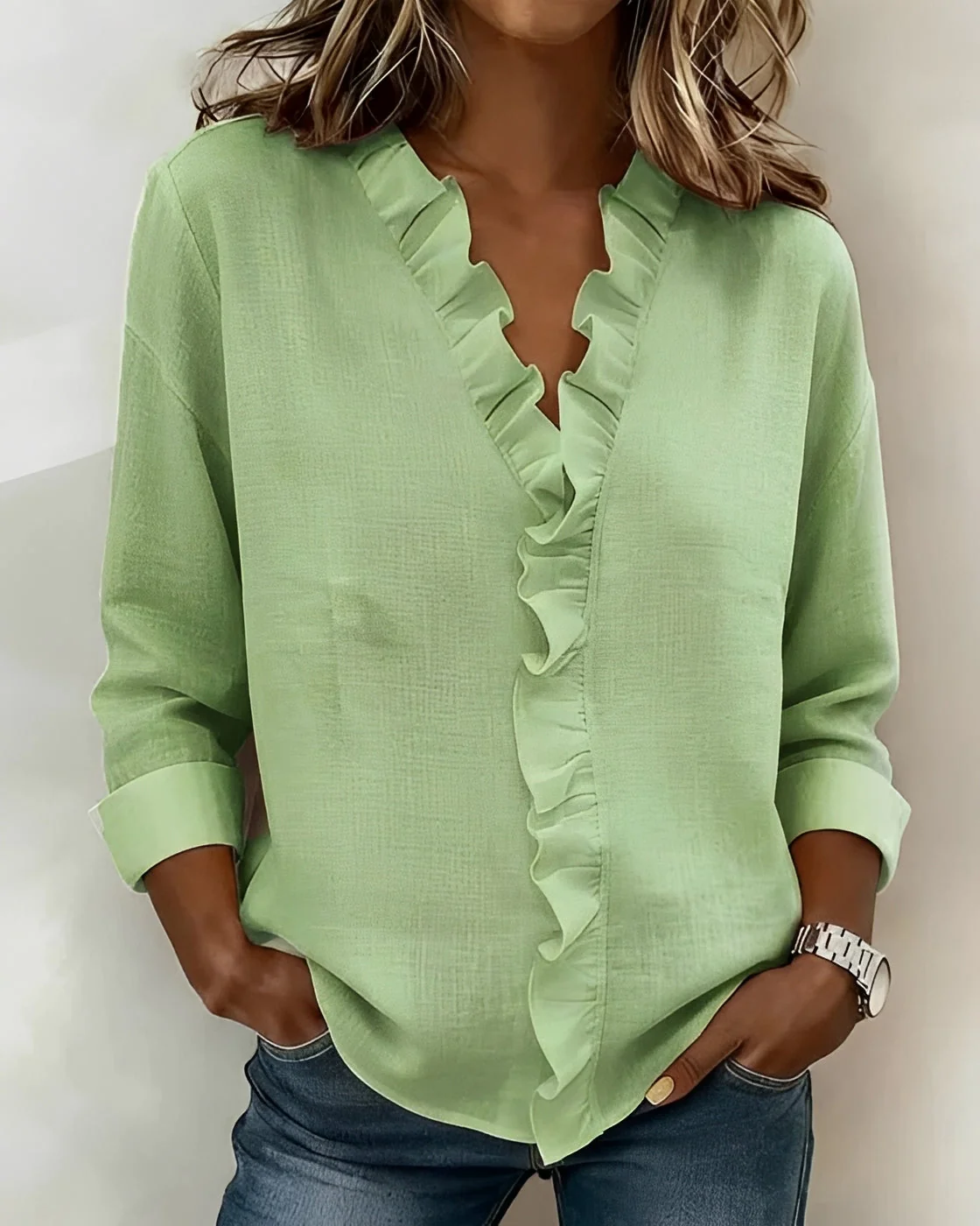 Samia - Blouse à Manches Longues Élégante - Image 2