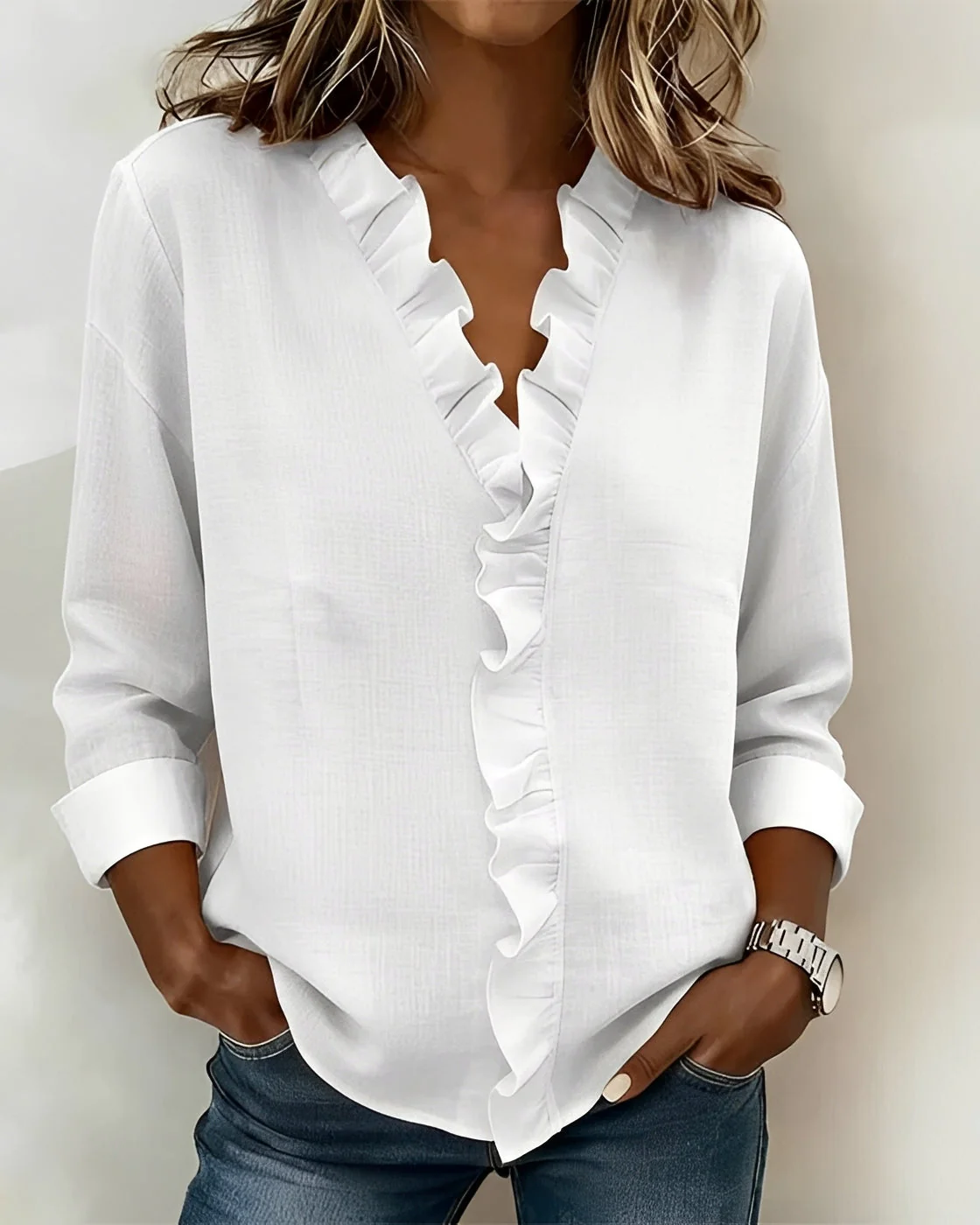 Samia - Blouse à Manches Longues Élégante - Image 4