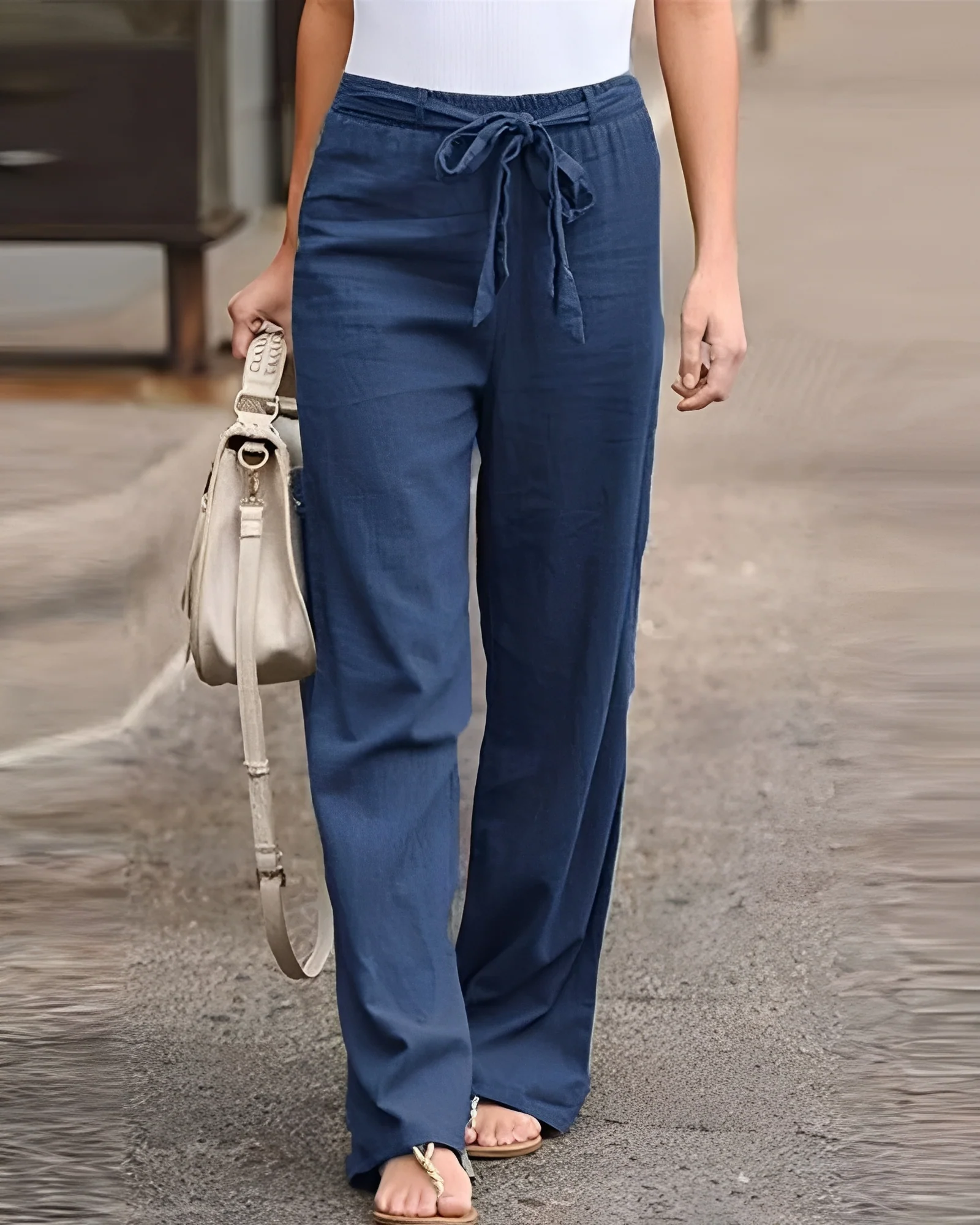 Saniyah - Pantalon avec Taille Extensible et Cordon - Image 4