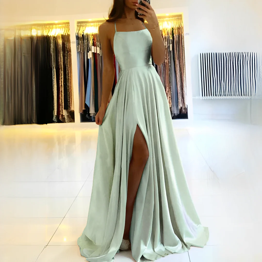 Shamcy - Robe Élégante Maxi à Fente - Image 4