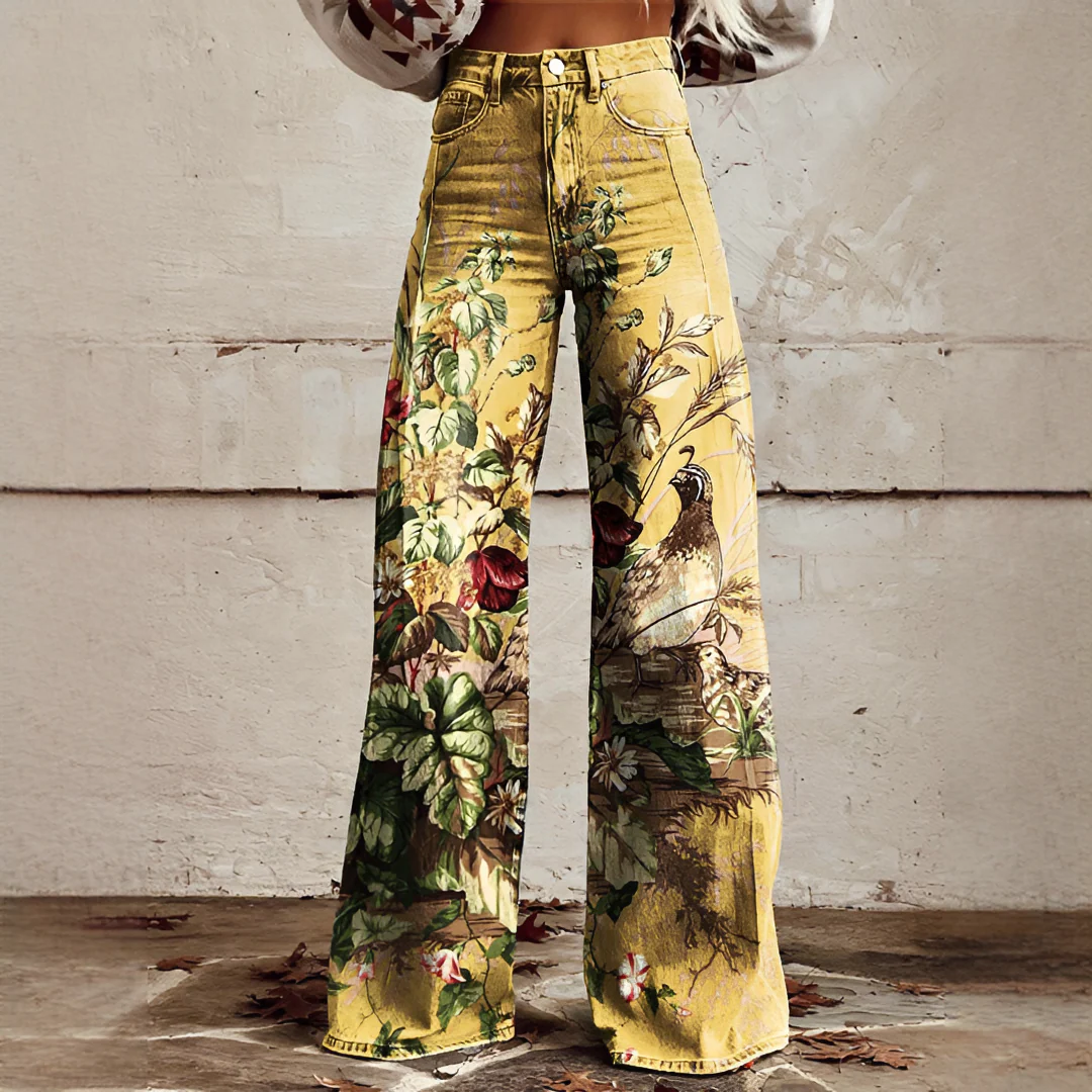 Shelley - Jeans Décontractés à Jambes Larges Imprimés - Image 8