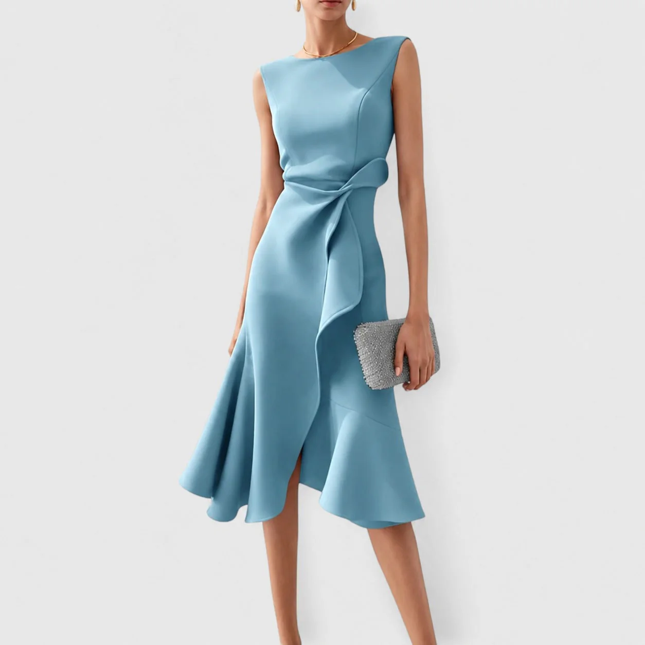 Stella - Robe Midi Chic sans Manches - Image 4