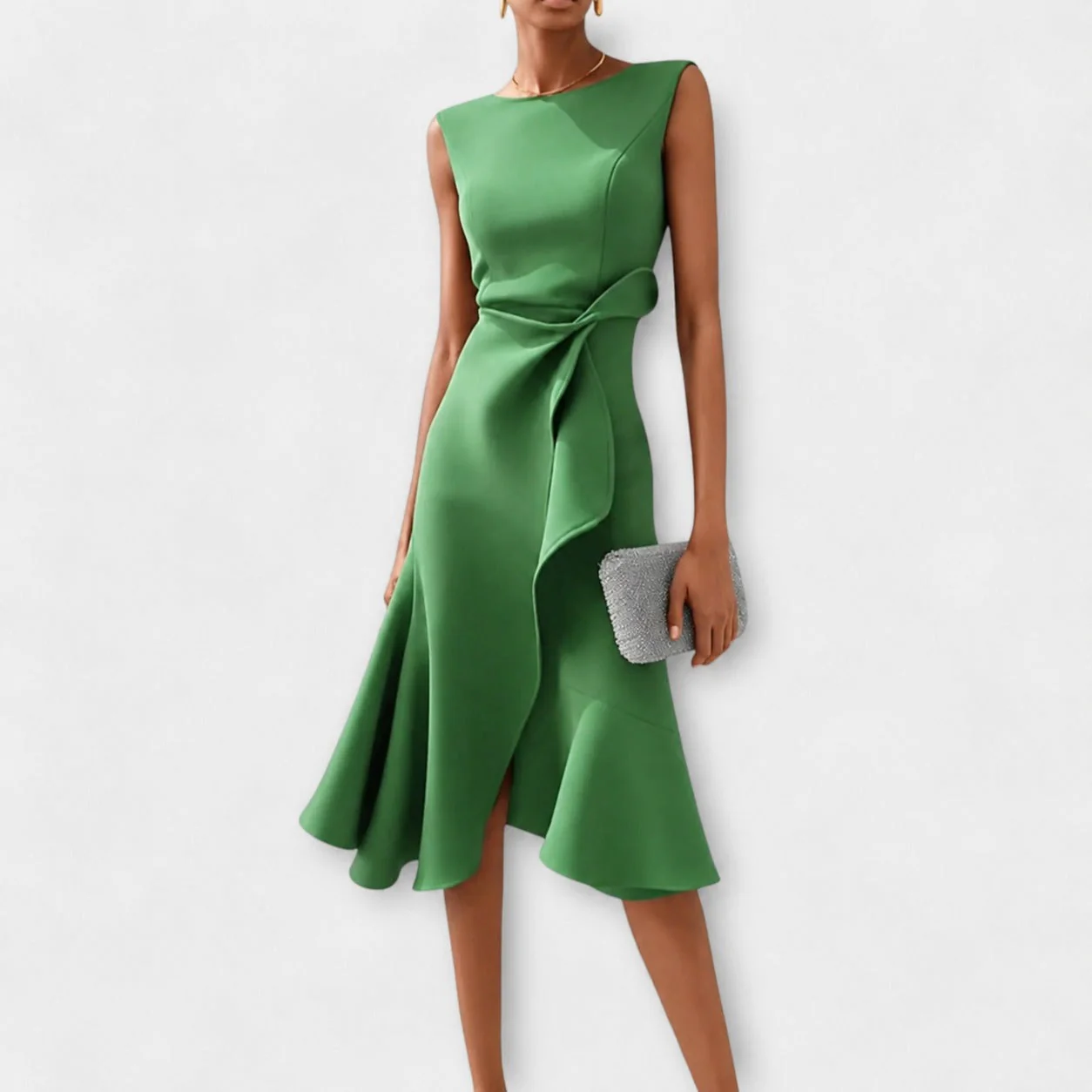Stella - Robe Midi Chic sans Manches - Image 6