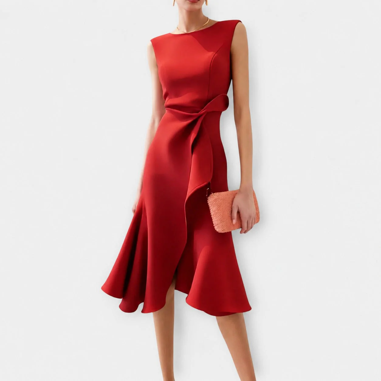 Stella - Robe Midi Chic sans Manches - Image 7